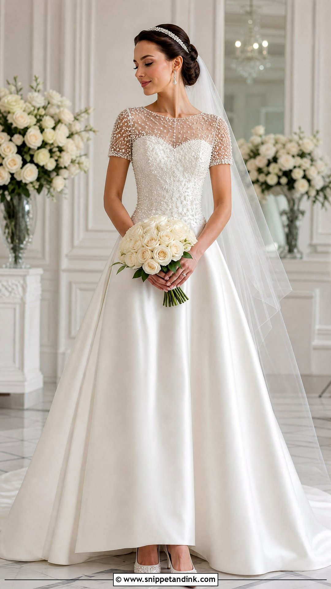 Pearl And Crystal Wedding Dress - Snippet and Ink - 20 Princess Beatrice Wedding Dress Ideas