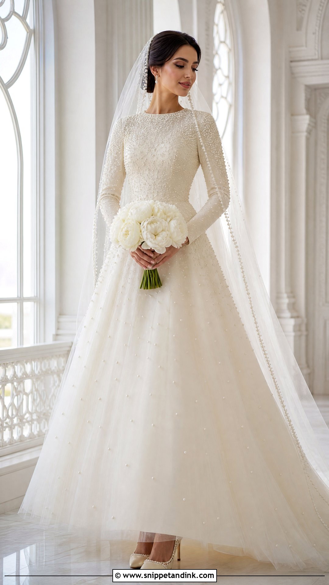 Pearl Arab Wedding Dress - Snippet and Ink - 25 Arab Wedding Dresses