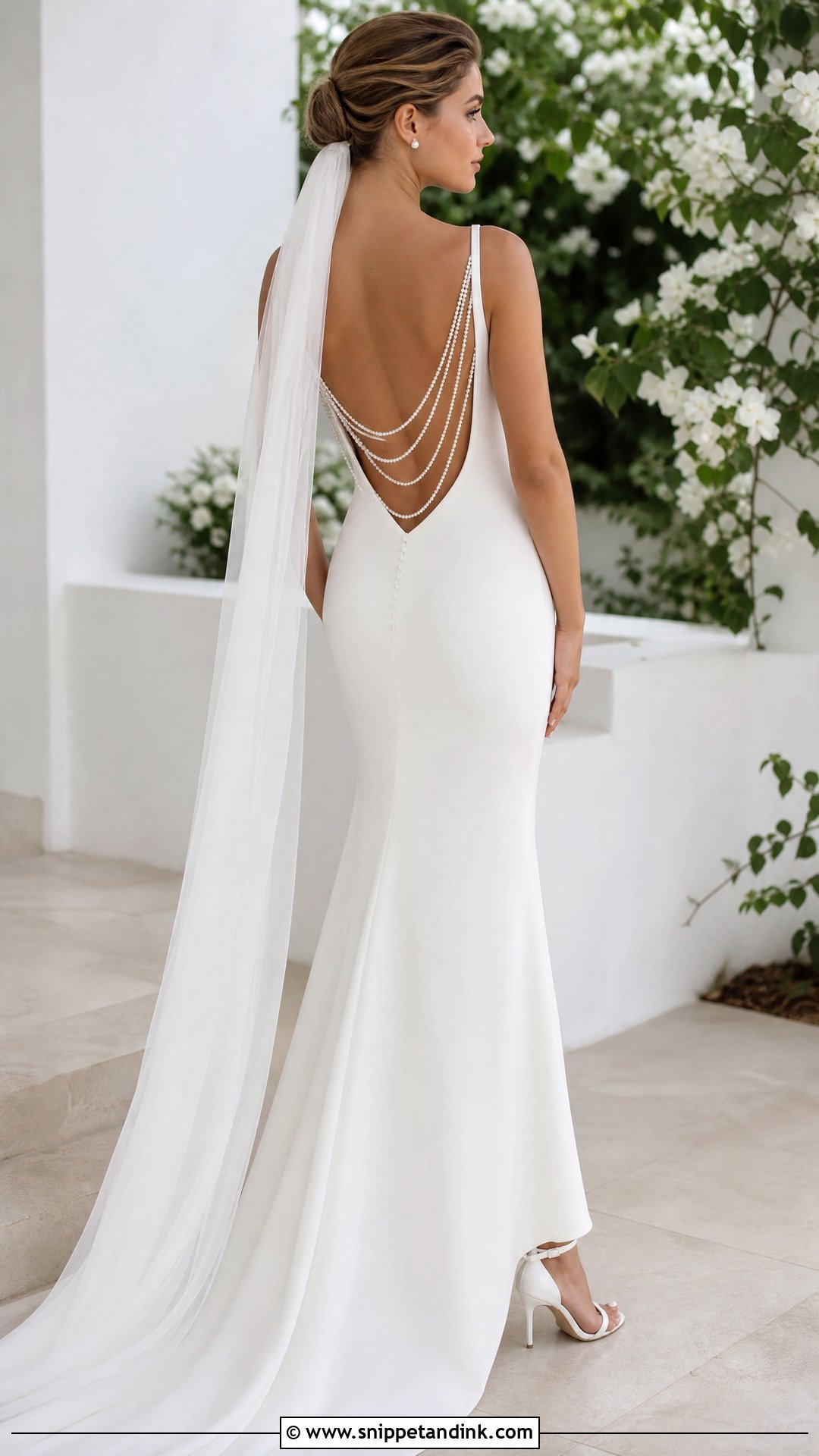 Pearl Back Low Back Wedding Dress - Snippet and Ink - 25 Low Back Wedding Dresses