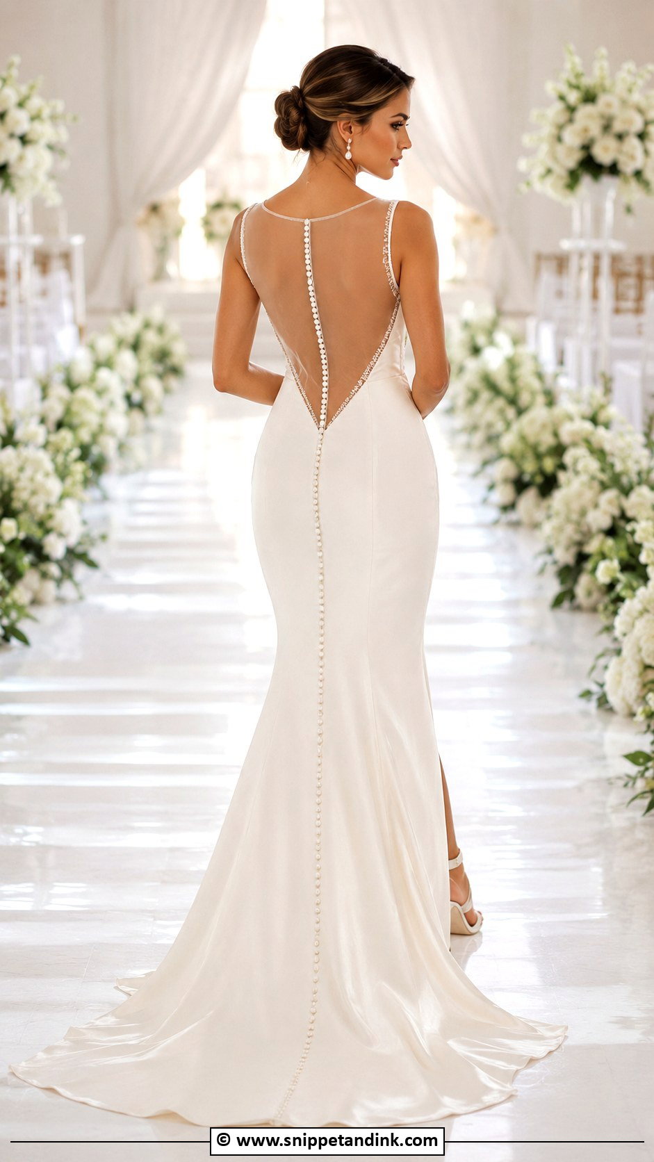 Pearl Back Wedding Dress - Snippet and Ink - 35 Pearl Wedding Dress Ideas