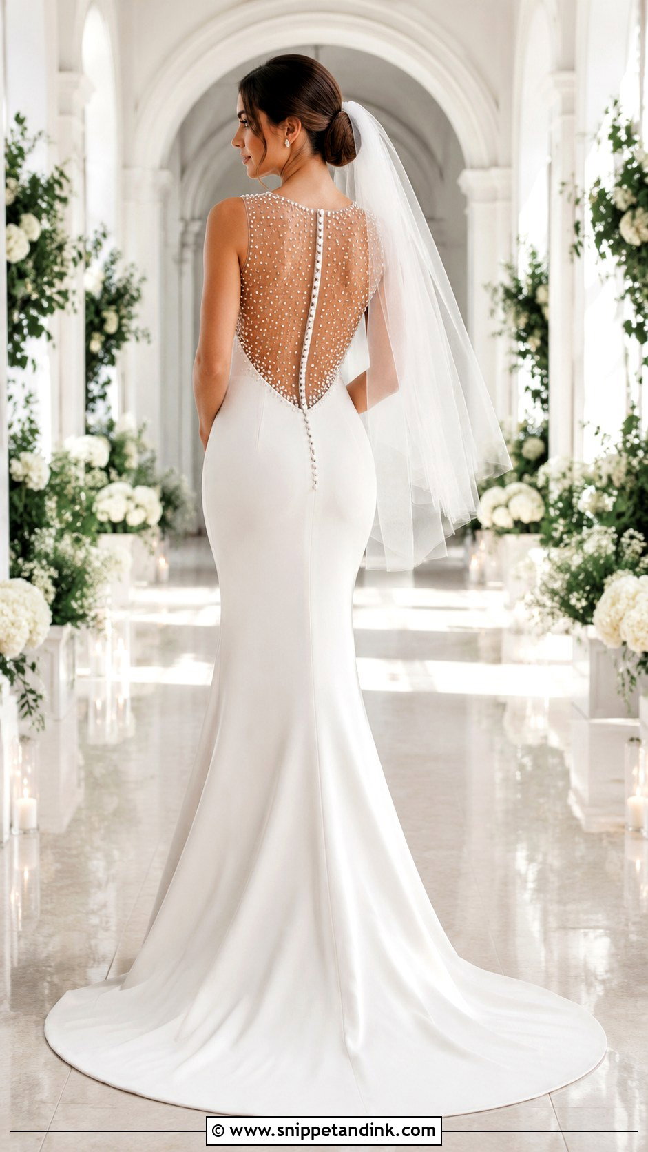 Pearl Back Wedding Dress - Snippet and Ink - 25 Pearls Wedding Dresses