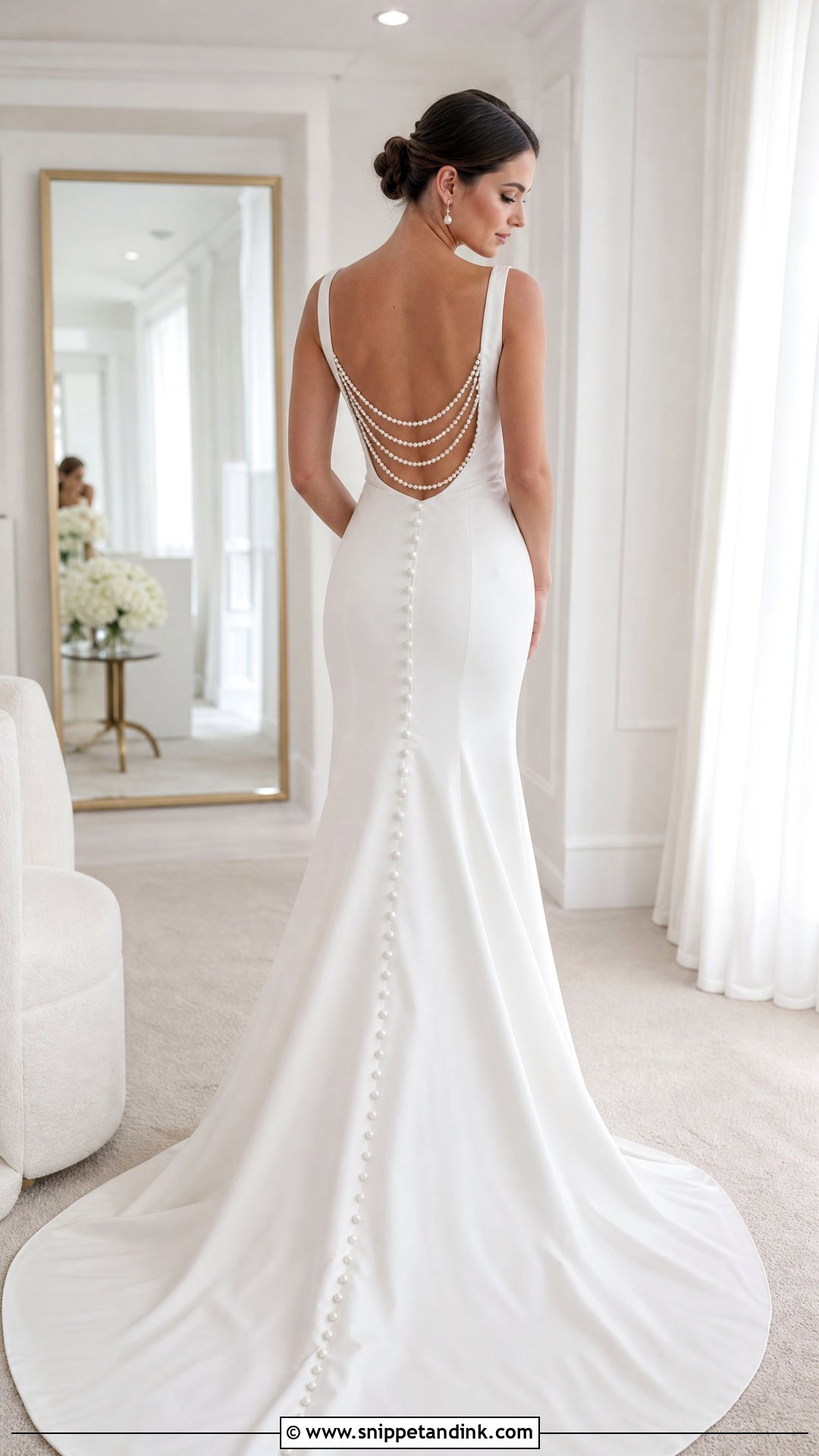 Pearl Back Wedding Dress - Snippet and Ink - 25 Wedding Dress Back Ideas
