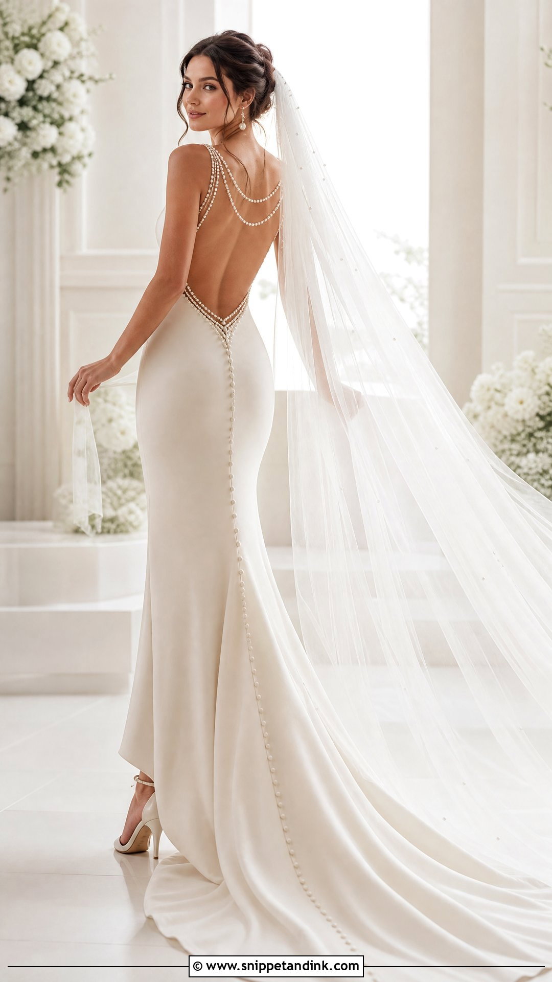 Pearl Back Wedding Dress - Snippet and Ink - 25 Wedding Dress Pearls Ideas