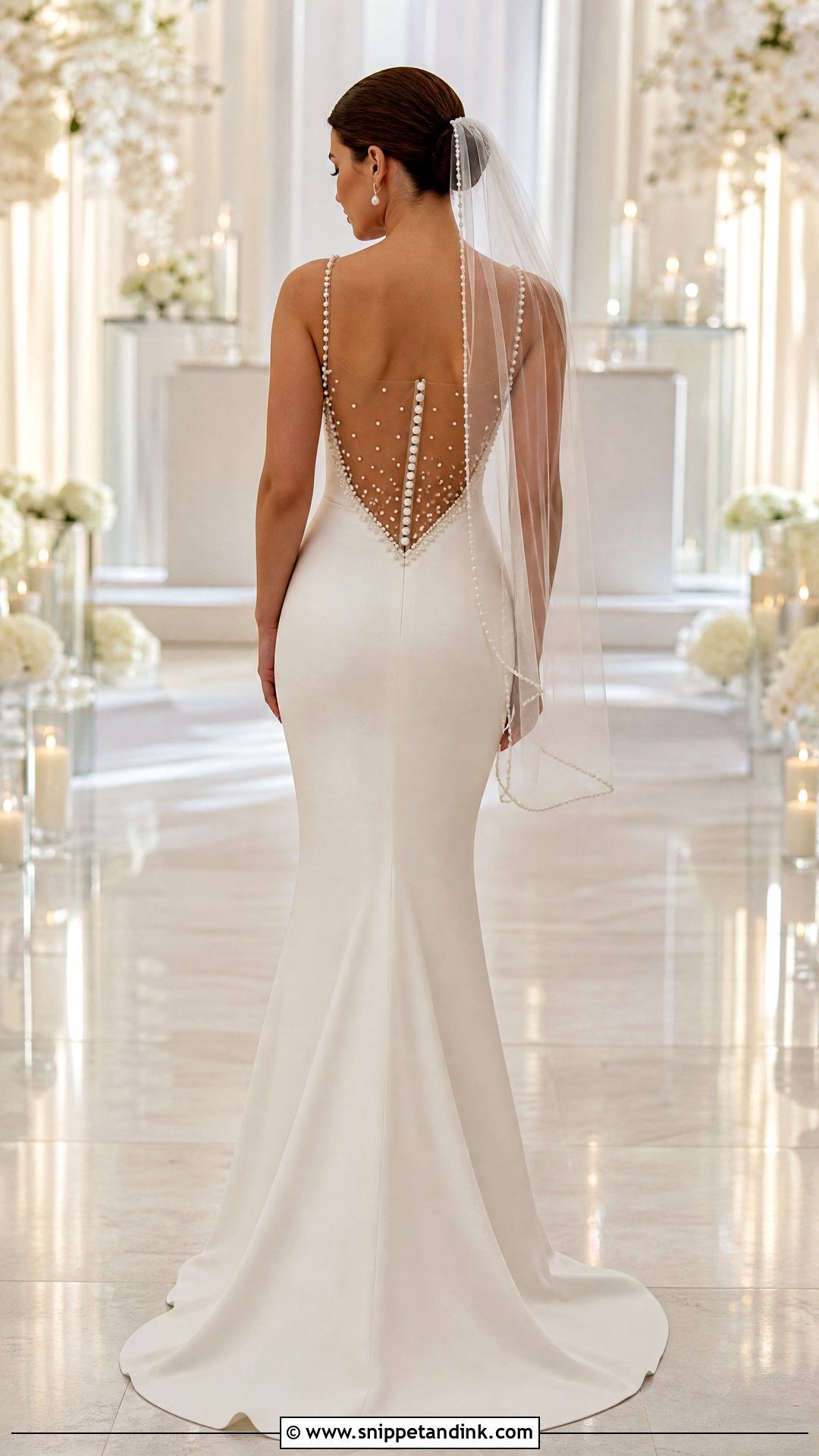 Pearl Back Wedding Dress - Snippet and Ink - 20 Wedding Dress Back Detail Ideas