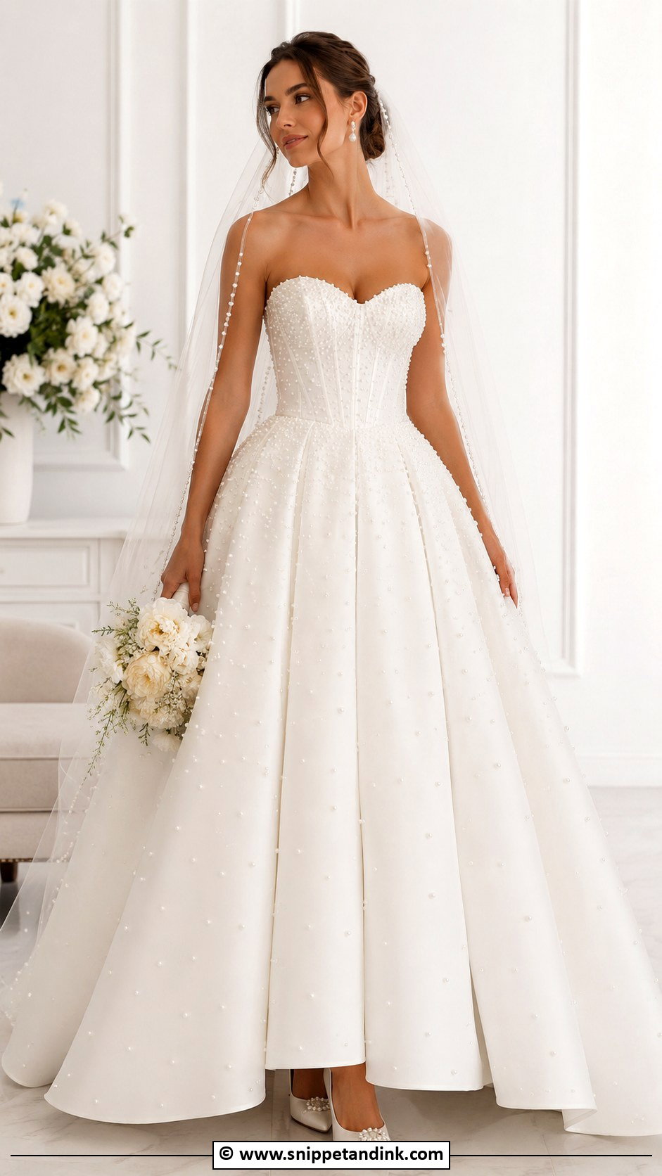 Pearl Ball Gown Wedding Dress - Snippet and Ink - 30 Wedding Dresses Ball Gown