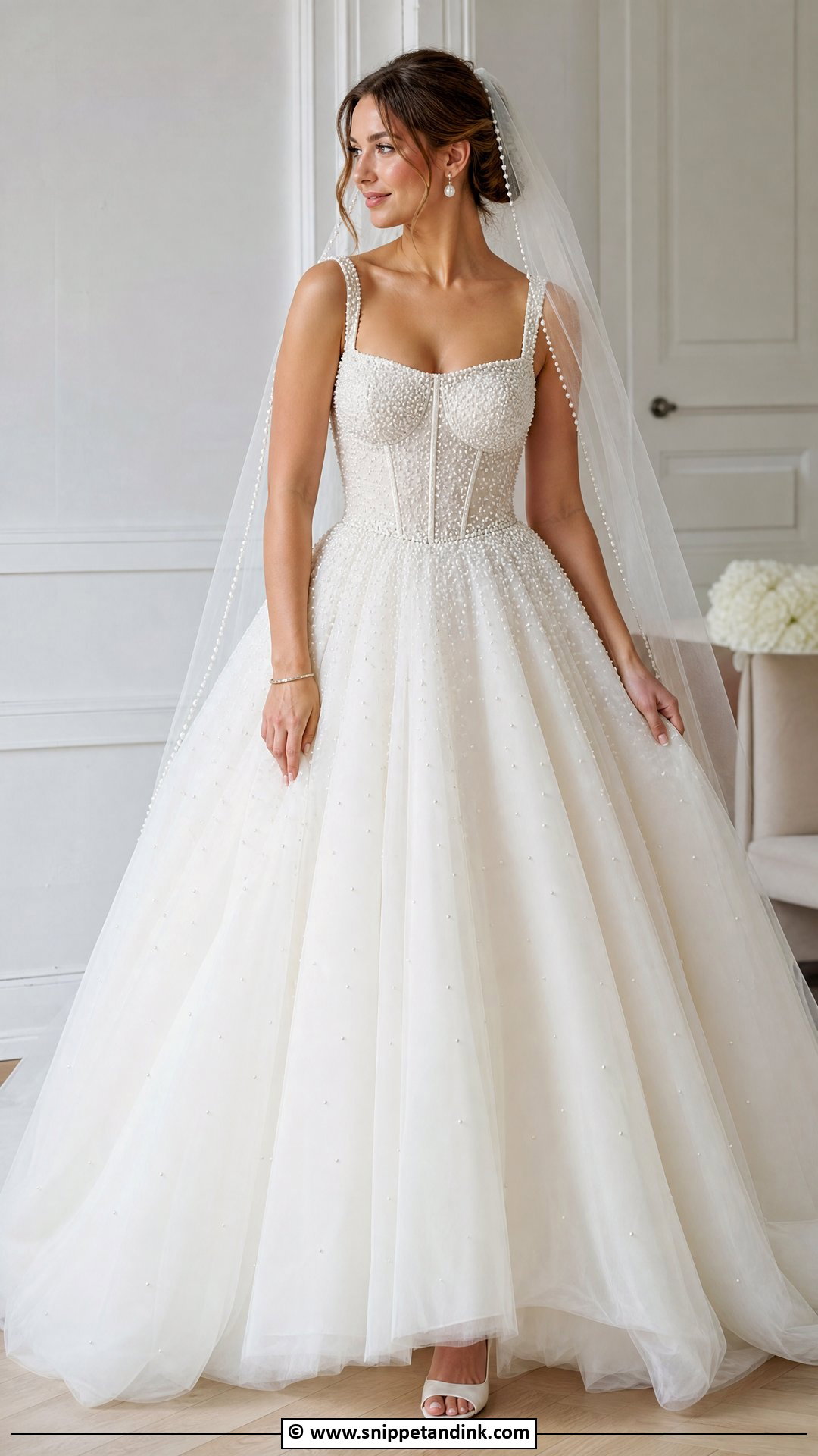 Pearl Ball Gown Wedding Dress - Snippet and Ink - 35 Ball Gown Wedding Dress Ideas