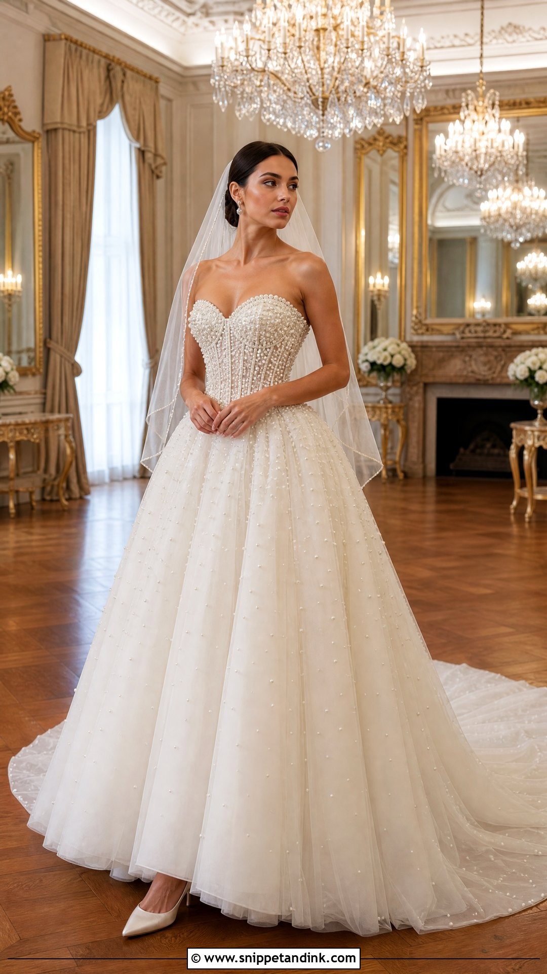 Pearl Ball Gown Wedding Dress - Snippet and Ink - 20 Pearl Wedding Dresses