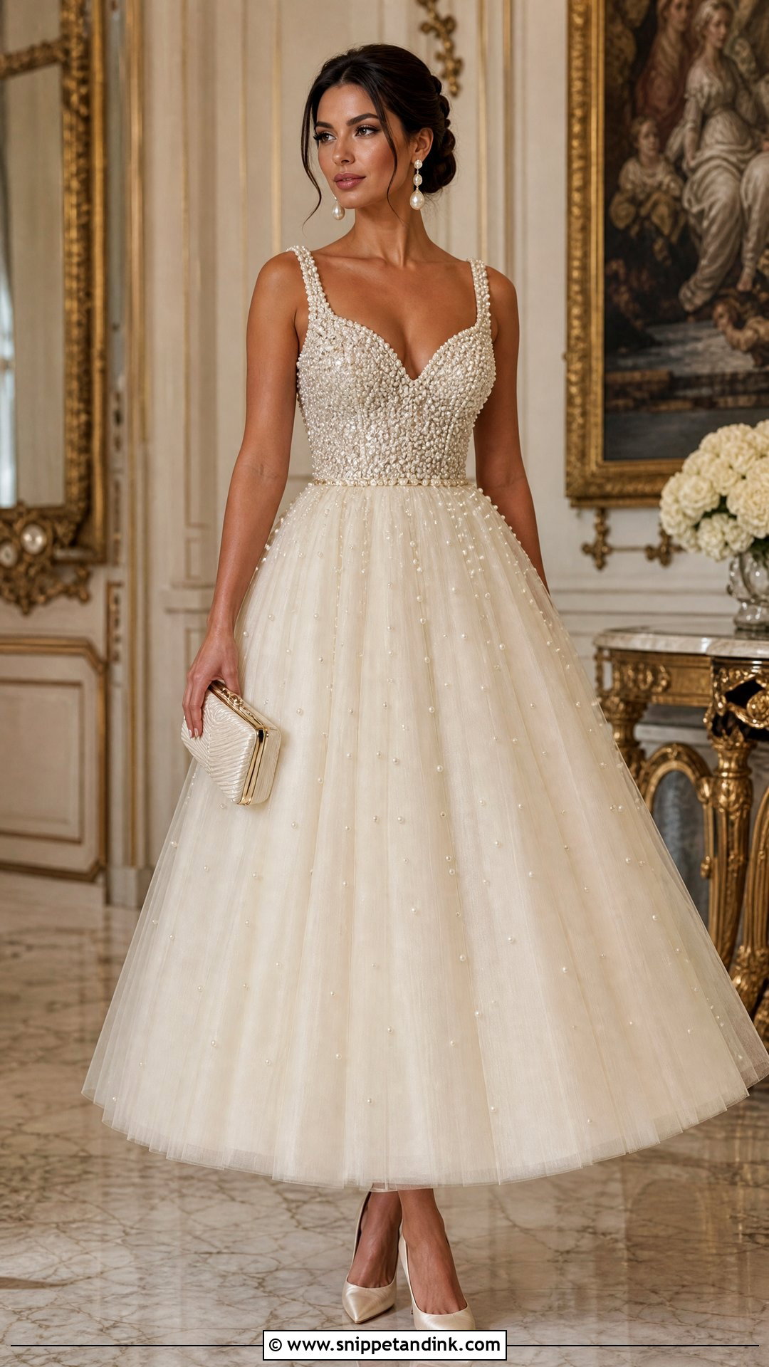 Pearl Ball Gown - Snippet and Ink - 25 Pearl Gown Ideas