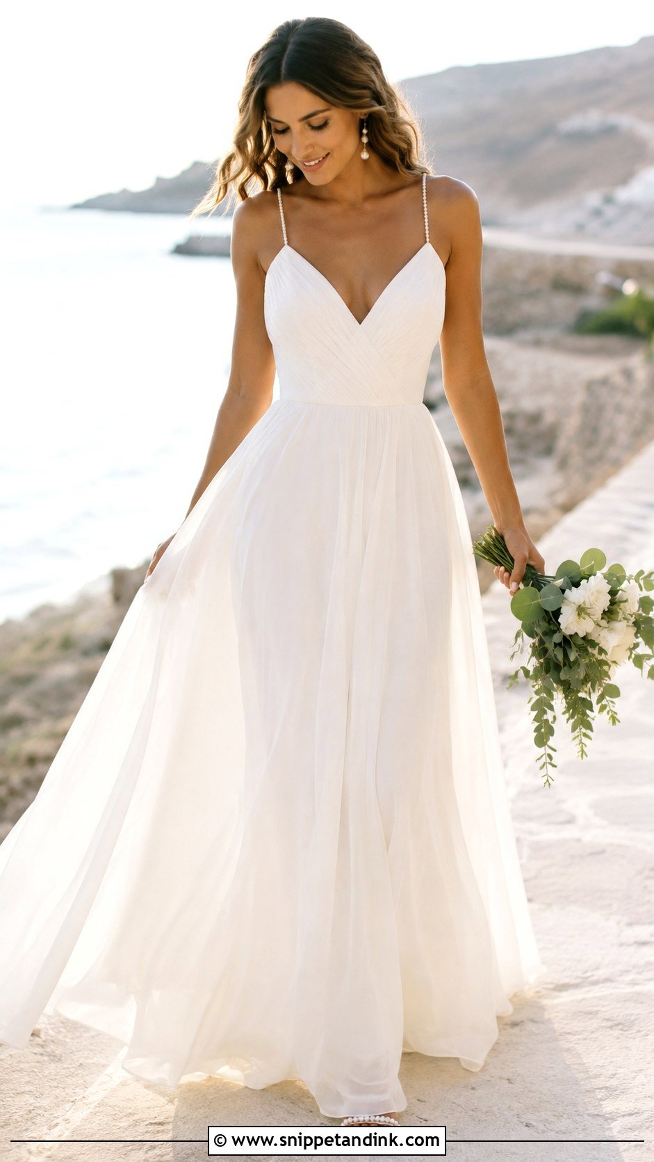 Pearl Beach Wedding Dress - Snippet and Ink - 25 Wedding Dresses with Pearls