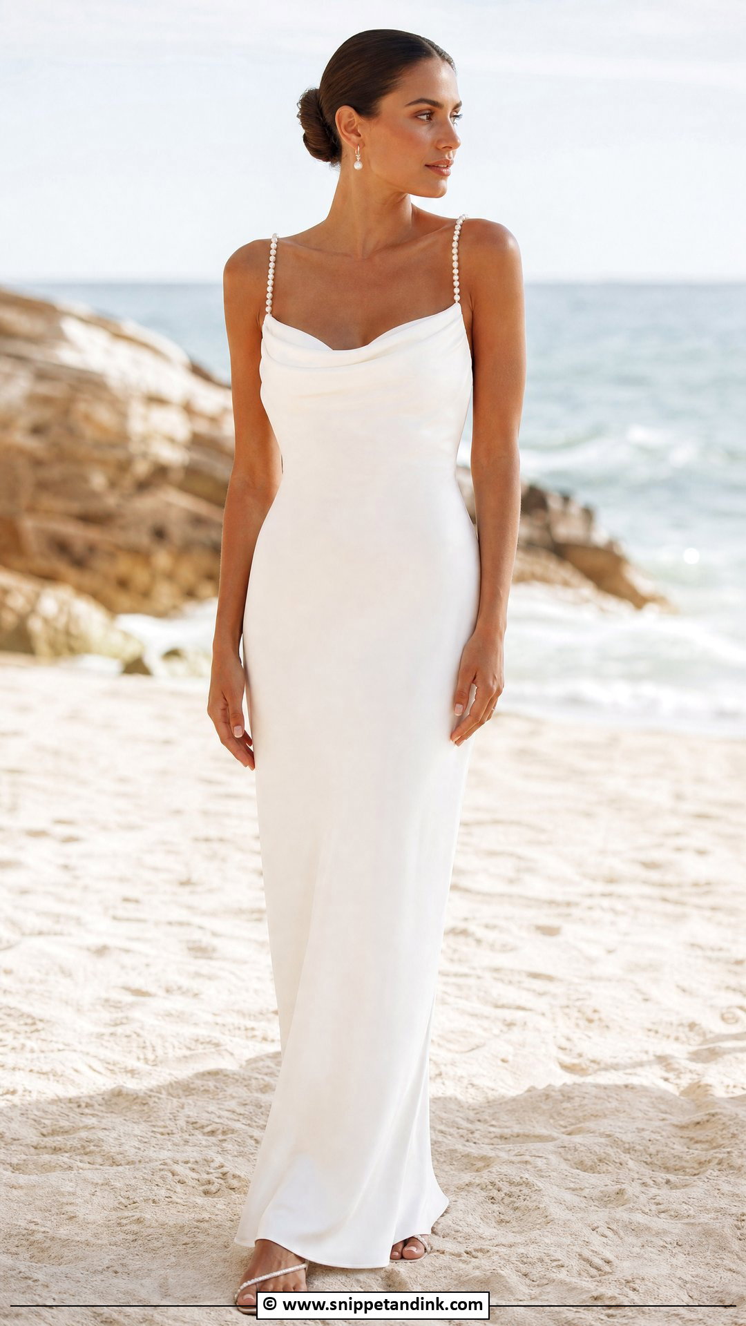 Pearl Beach Wedding Dress - Snippet and Ink - 35 Beach Wedding Dress Ideas