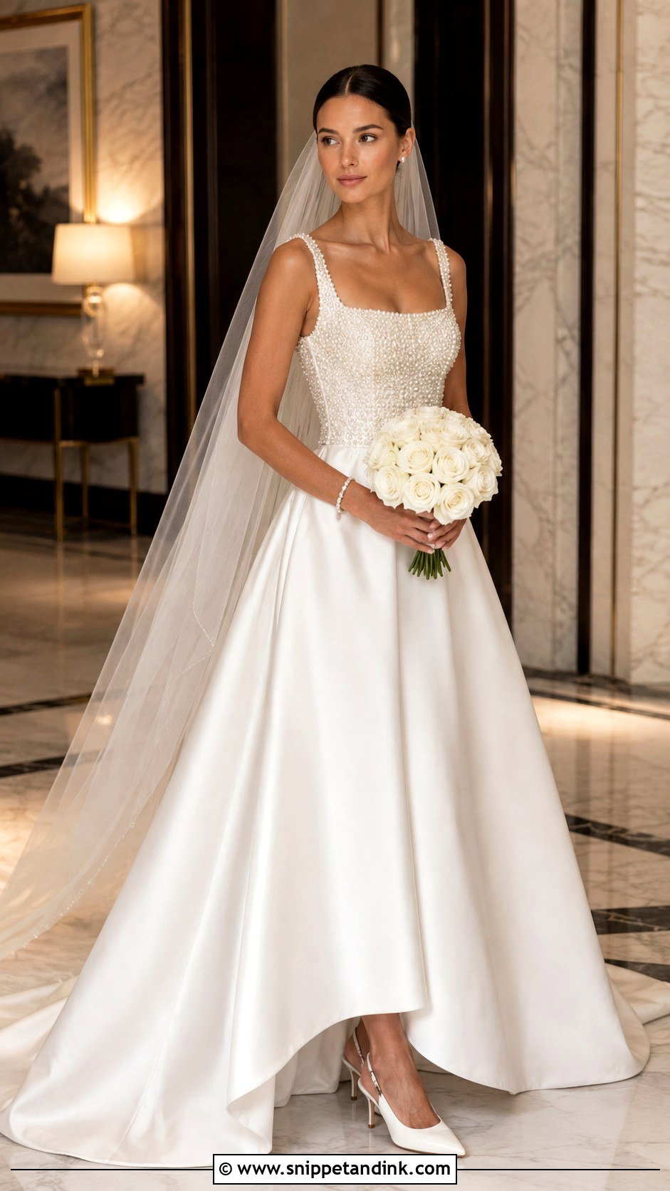 Pearl Beaded Ball Gown Wedding Dress - Snippet and Ink - 20 Ball Wedding Dress Ideas