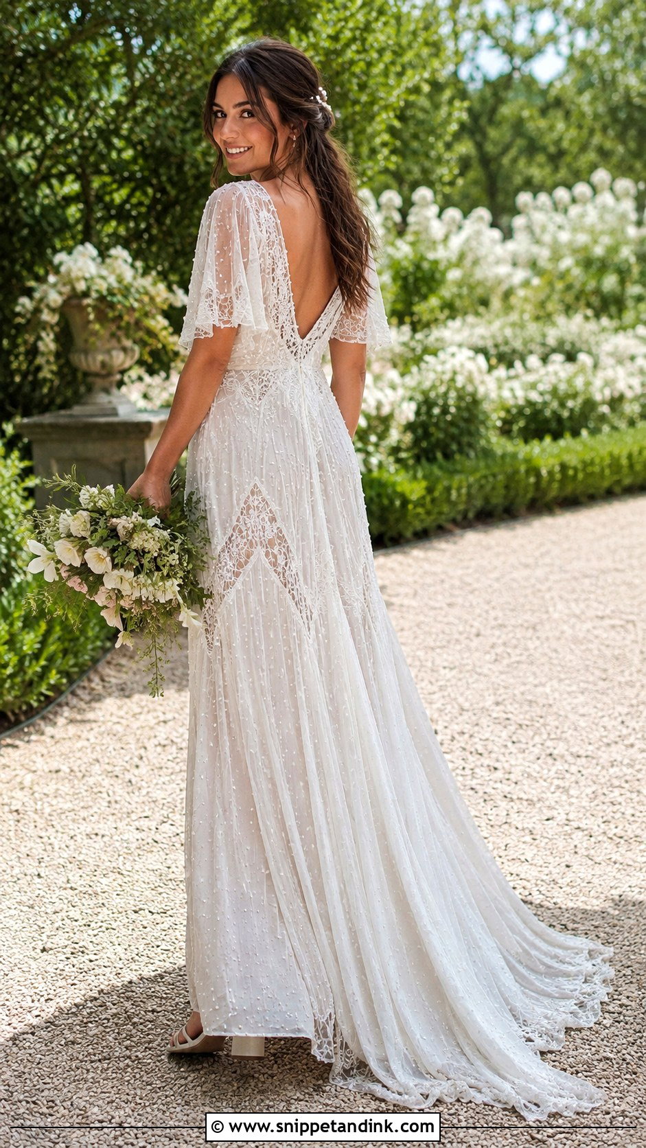 Pearl Beaded Boho Wedding Dress - Snippet and Ink - 25 Pearl Beaded Wedding Dress Ideas