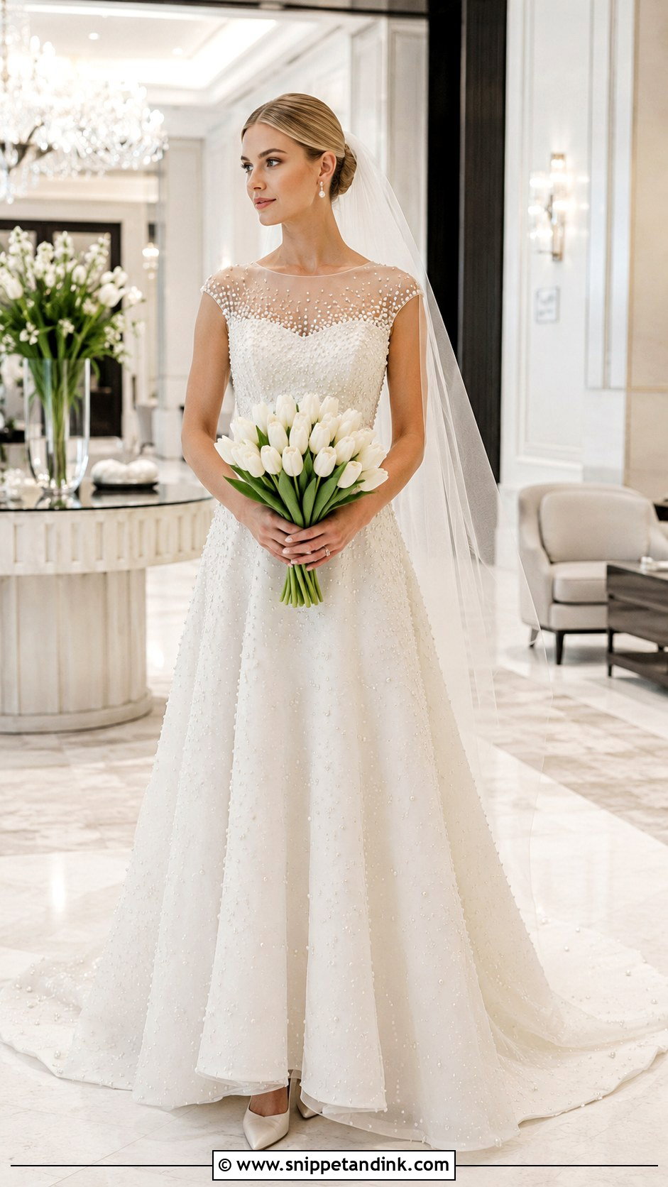 Pearl Beaded Bridal Gown - Snippet and Ink - 20 2025 Bridal Gowns