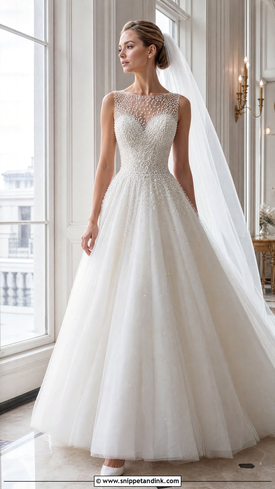 Pearl Beaded Wedding Ballgown - Snippet and Ink - 20 Wedding Ballgown Ideas