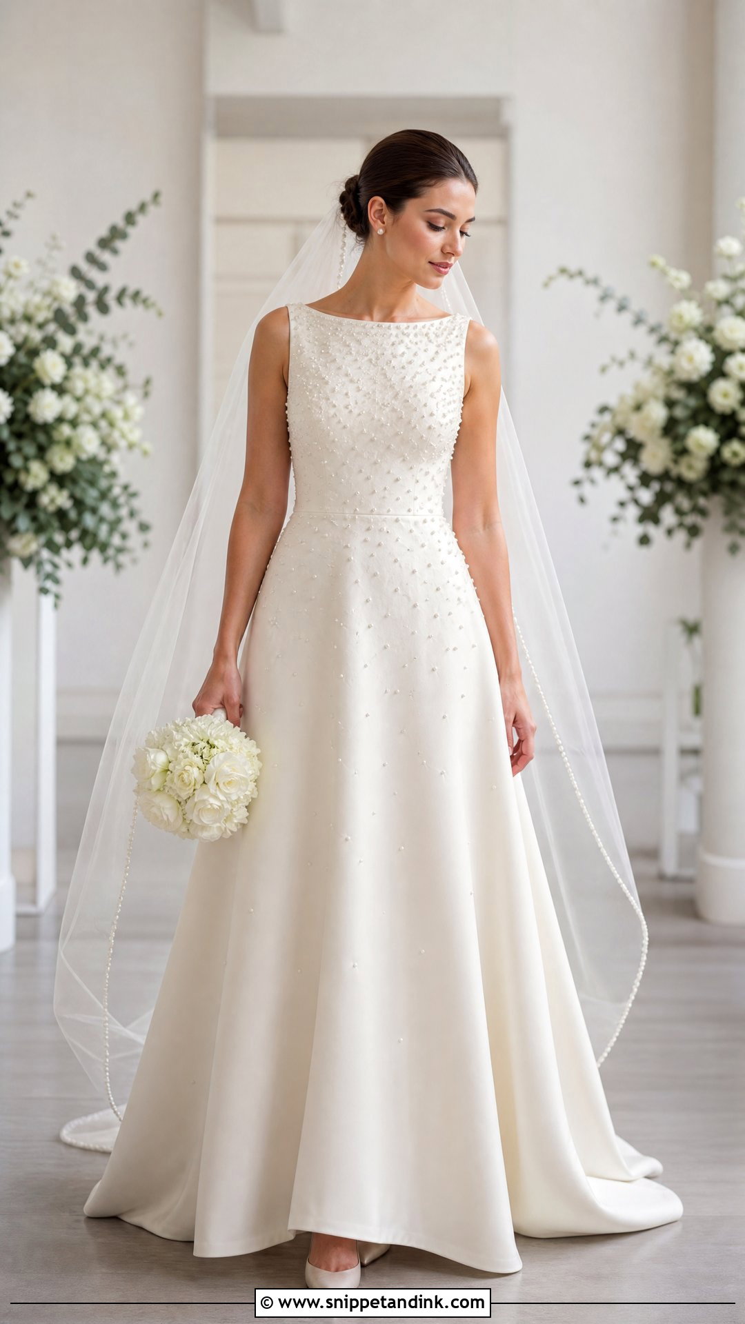 Pearl Beaded Wedding Ceremony Dress - Snippet and Ink - 20 Wedding Ceremony Dress Ideas