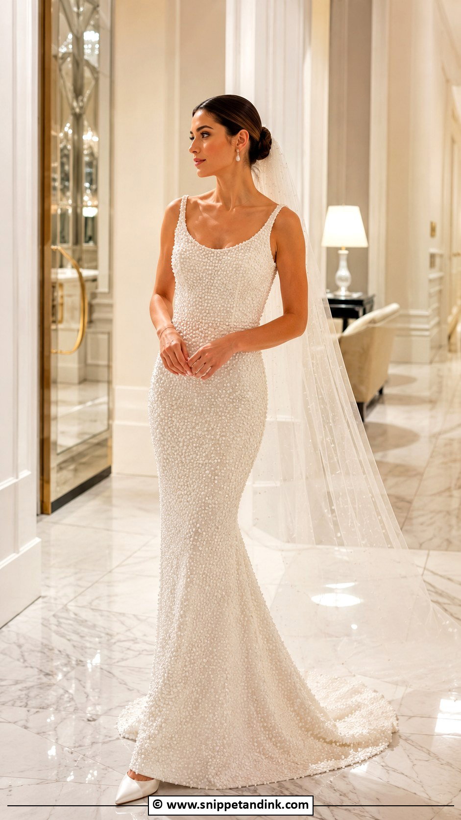 Pearl Beaded Wedding Dress - Snippet and Ink - 30 Luxury Wedding Dress Ideas