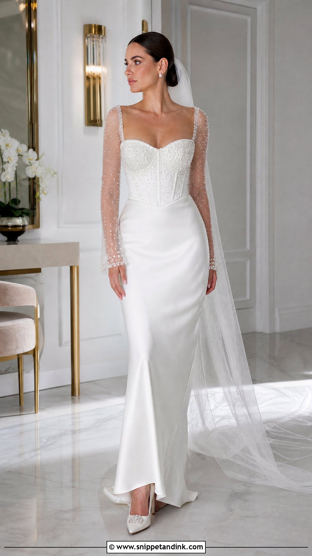 Pearl Beaded Wedding Dress - Snippet and Ink - 25 Dreamy Romantic Elegant Wedding Dress Ideas
