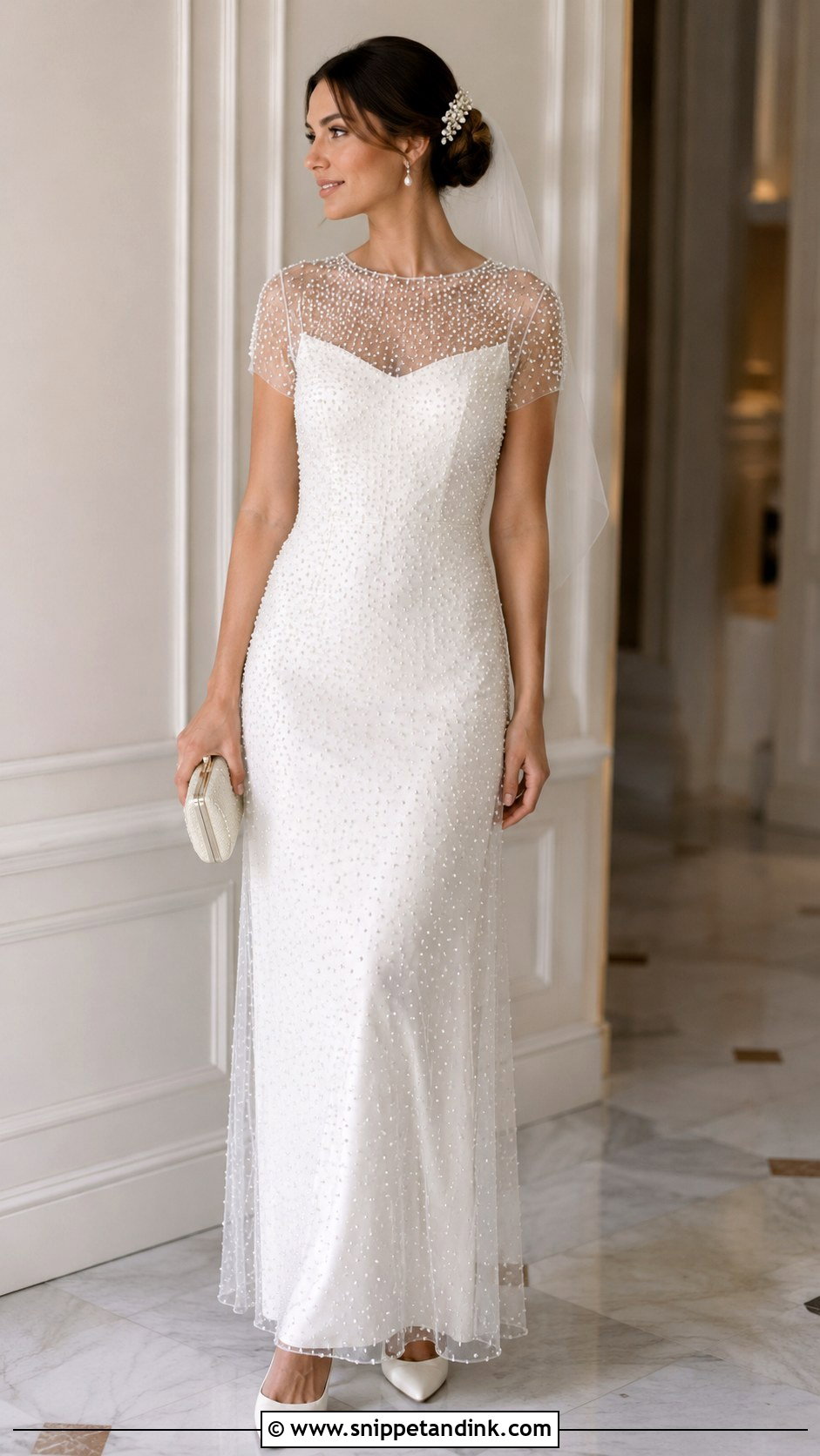 Pearl Beaded Wedding Dress - Snippet and Ink - 20 20s Style Wedding Dress Ideas