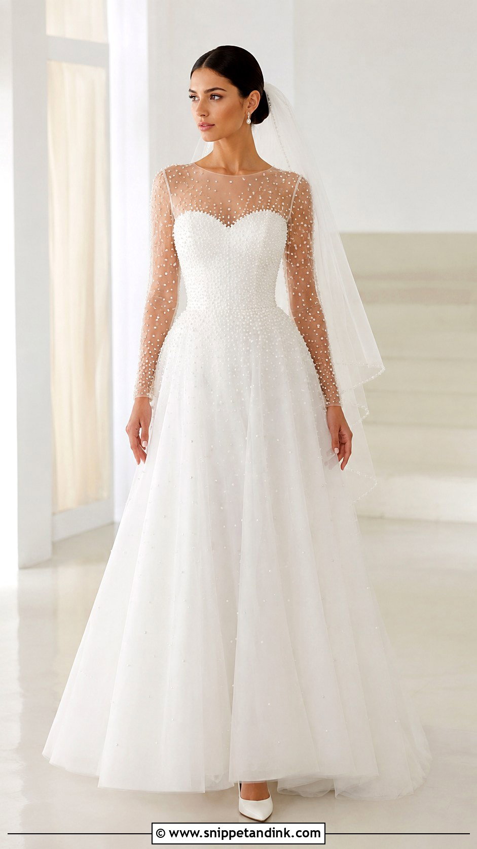 Pearl Beaded Wedding Dress - Snippet and Ink - 20 Beautiful Wedding Dresses Fairytale