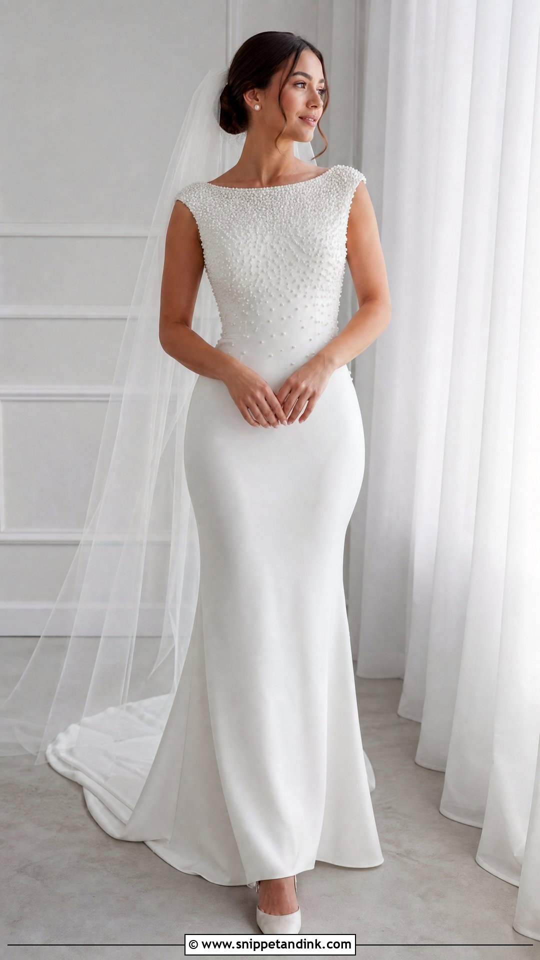 Pearl Beaded Wedding Dress - Snippet and Ink - 20 Sew Wedding Dress Ideas