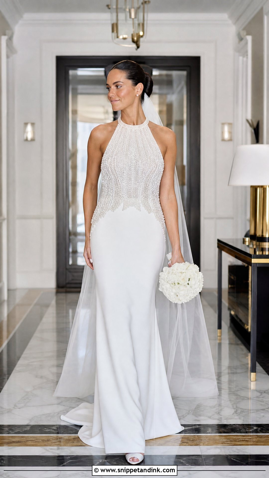Pearl Beaded Wedding Dress - Snippet and Ink - 20 She Said Yes to the Dress Ideas
