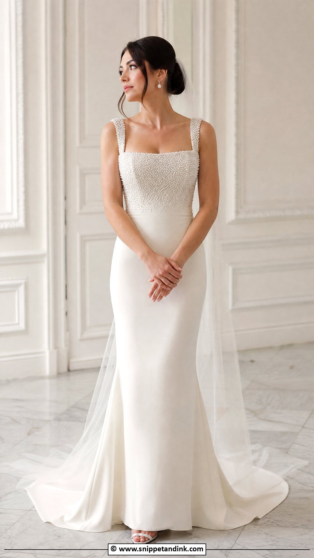 Pearl Beaded Wedding Dress - Snippet and Ink - 35 Dreamy Wedding Dress Ideas