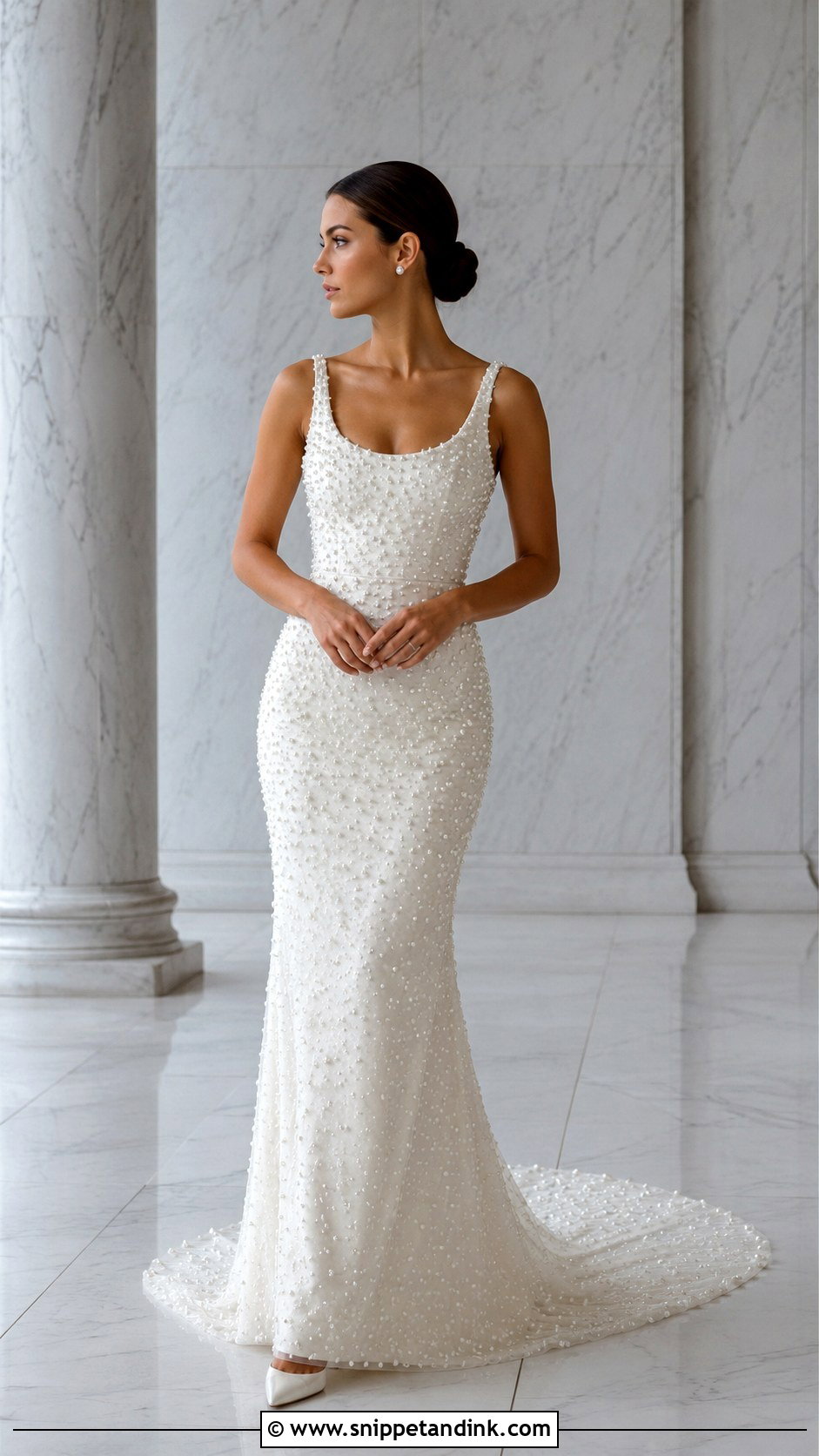 Pearl Beaded Wedding Gown - Snippet and Ink - 25 Unique Wedding Gowns