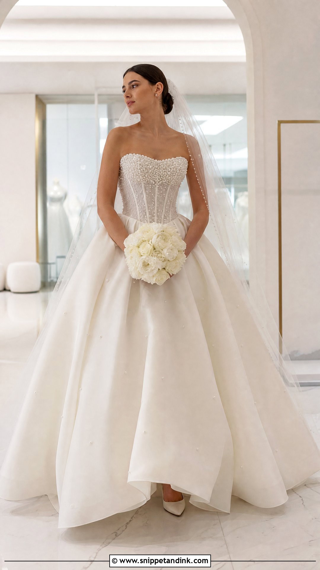 Pearl Big Skirt Wedding Dress - Snippet and Ink - 20 Big Skirt Wedding Dress Ideas