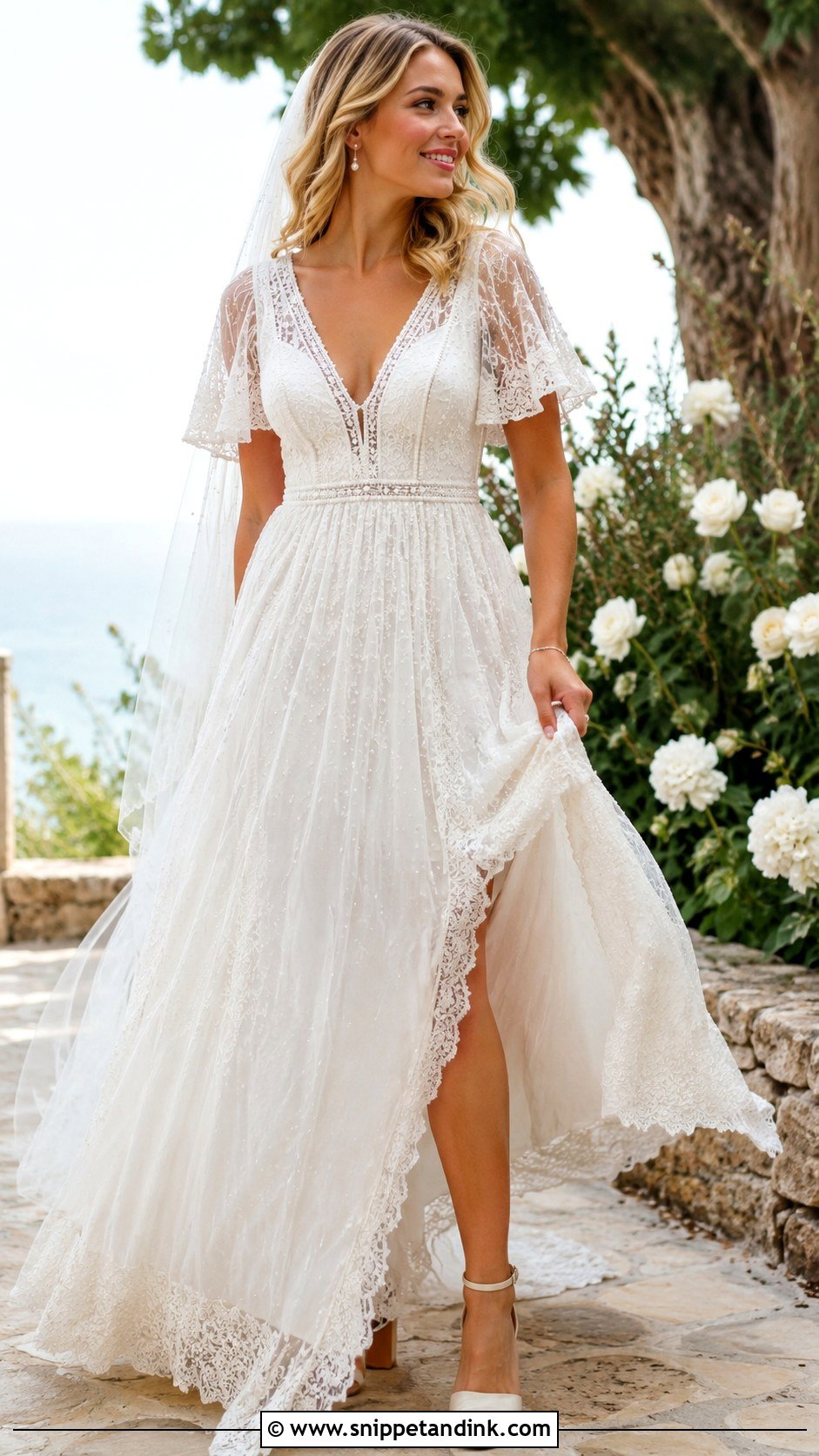 Pearl Boho Wedding Dress - Snippet and Ink - 25 Pearls Wedding Dresses