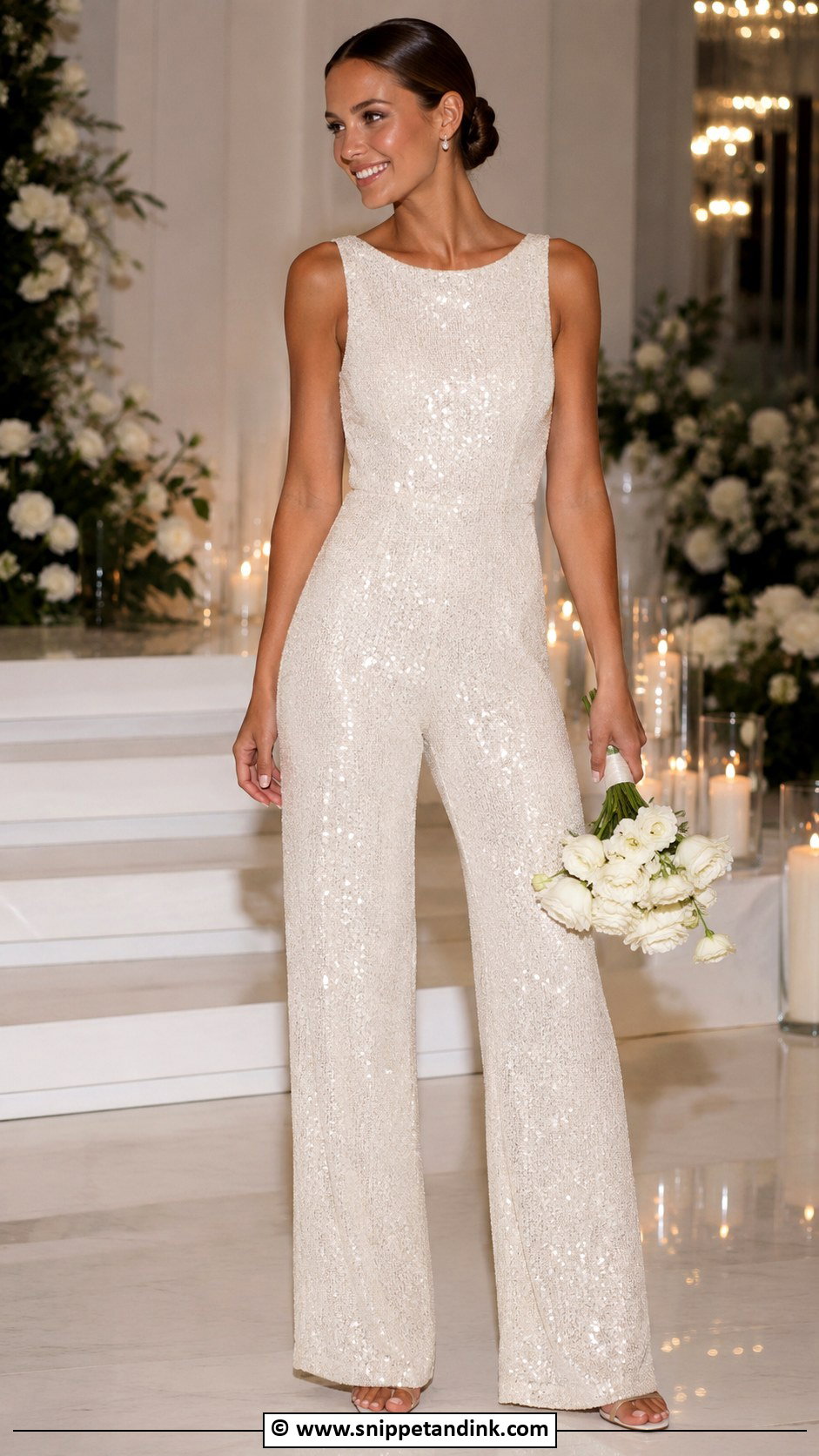 Pearl Bridal Jumpsuit - Snippet and Ink - 25 Jumpsuit Wedding Dress Ideas