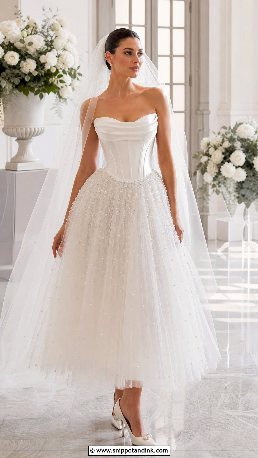 Pearl Bridal Skirt With Satin Corset - Snippet and Ink - 20 Bridal Skirt Ideas