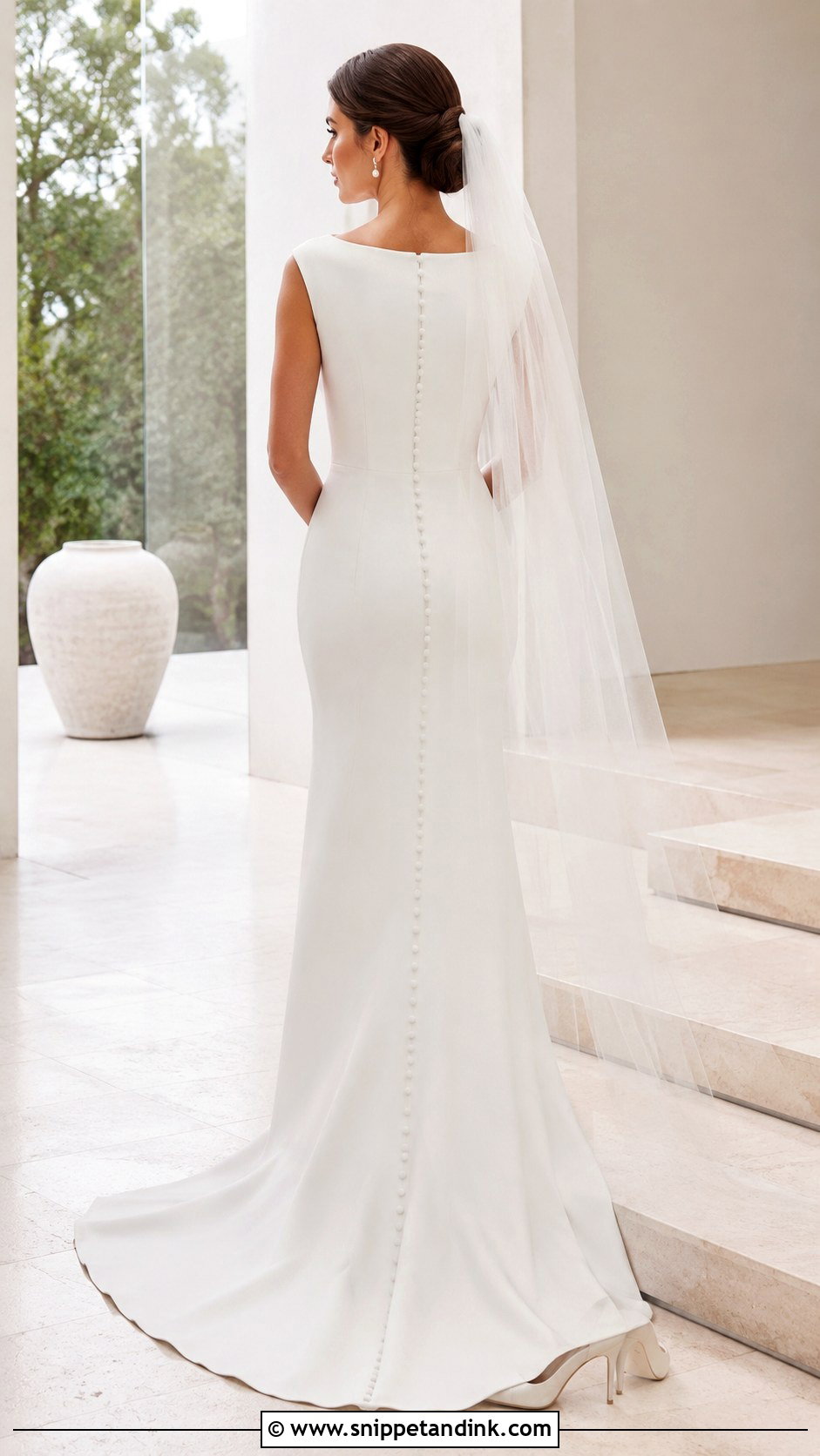 Pearl Button Back Wedding Dress - Snippet and Ink - 20 Button Back Wedding Dress Ideas