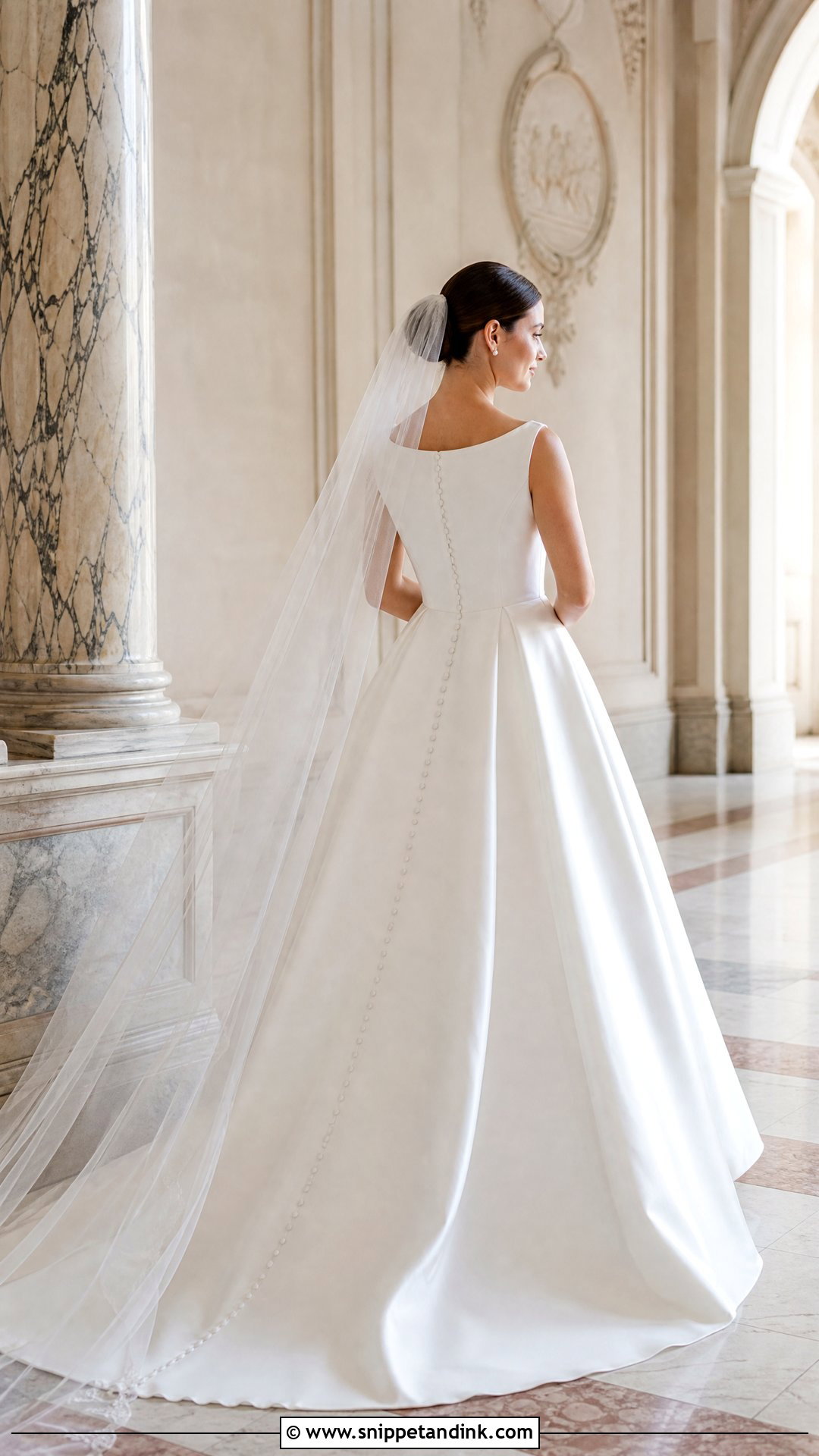 Pearl Button Ballgown Wedding Dress - Snippet and Ink - 20 Simple Ballgown Wedding Dress Ideas
