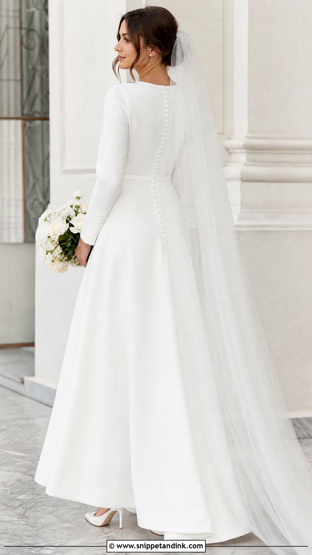 Pearl Button Temple Wedding Dress - Snippet and Ink - 20 Temple Wedding Dresses