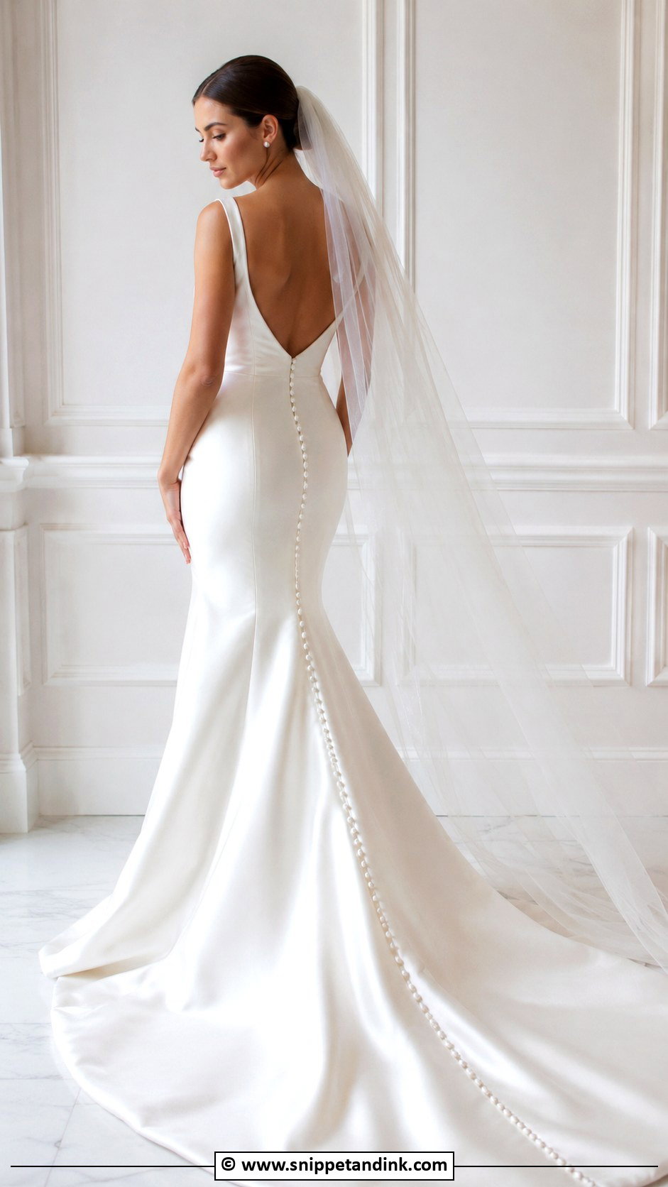 Pearl Button Wedding Dress - Snippet and Ink - 35 Pearl Wedding Dress Ideas