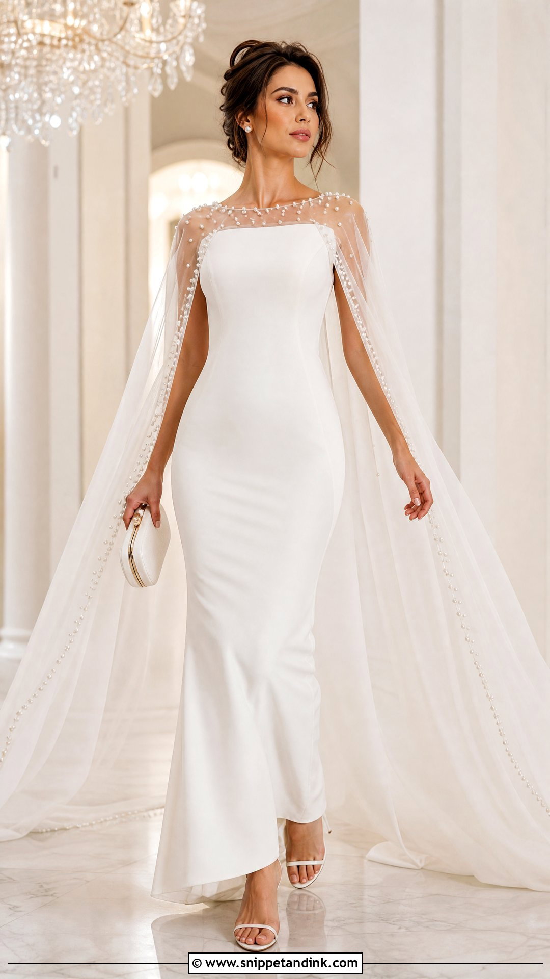 Pearl Cape Gown - Snippet and Ink - 25 Pearl Gown Ideas