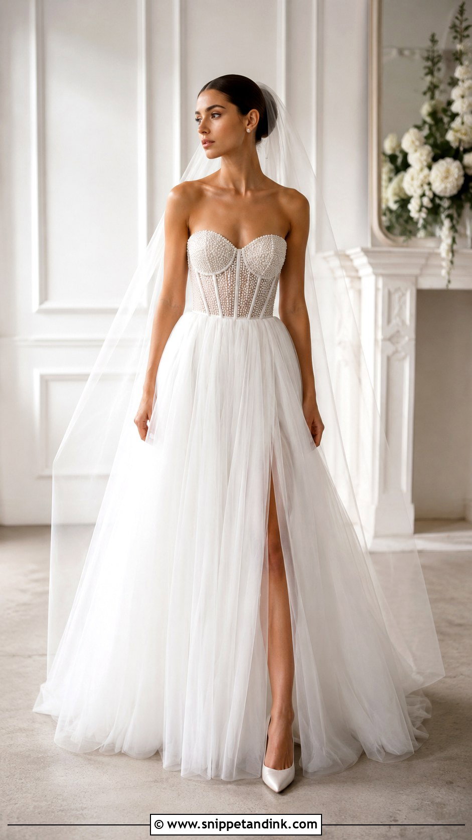 Pearl Corset Wedding Dress - Snippet and Ink - 25 Wedding Dresses with Pearls
