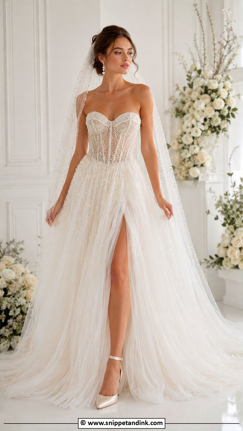 Pearl Corset Wedding Dress - Snippet and Ink - 30 Mystical Wedding Dress Ideas