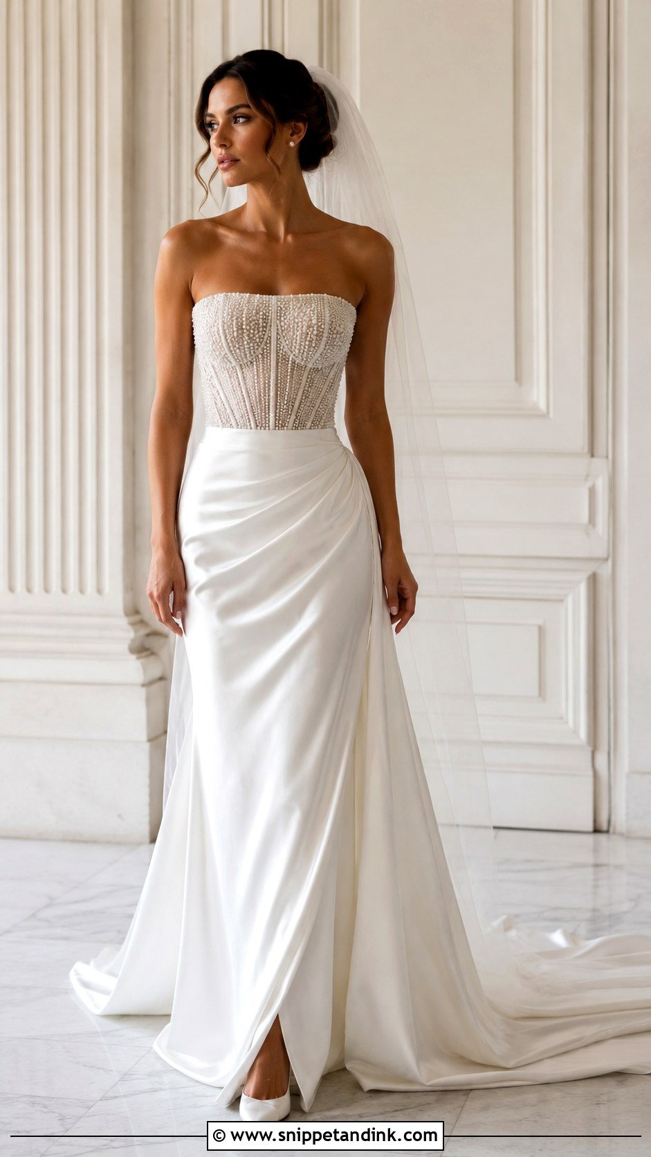 Pearl Corset Wedding Dress - Snippet and Ink - 20 Wedding Dresses with Corset
