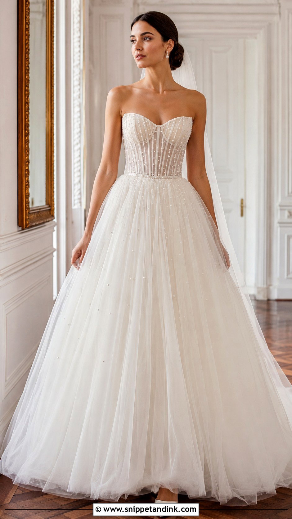 Pearl Corset Wedding Dress Ballgown - Snippet and Ink - 25 Corset Wedding Dress Ballgown Ideas