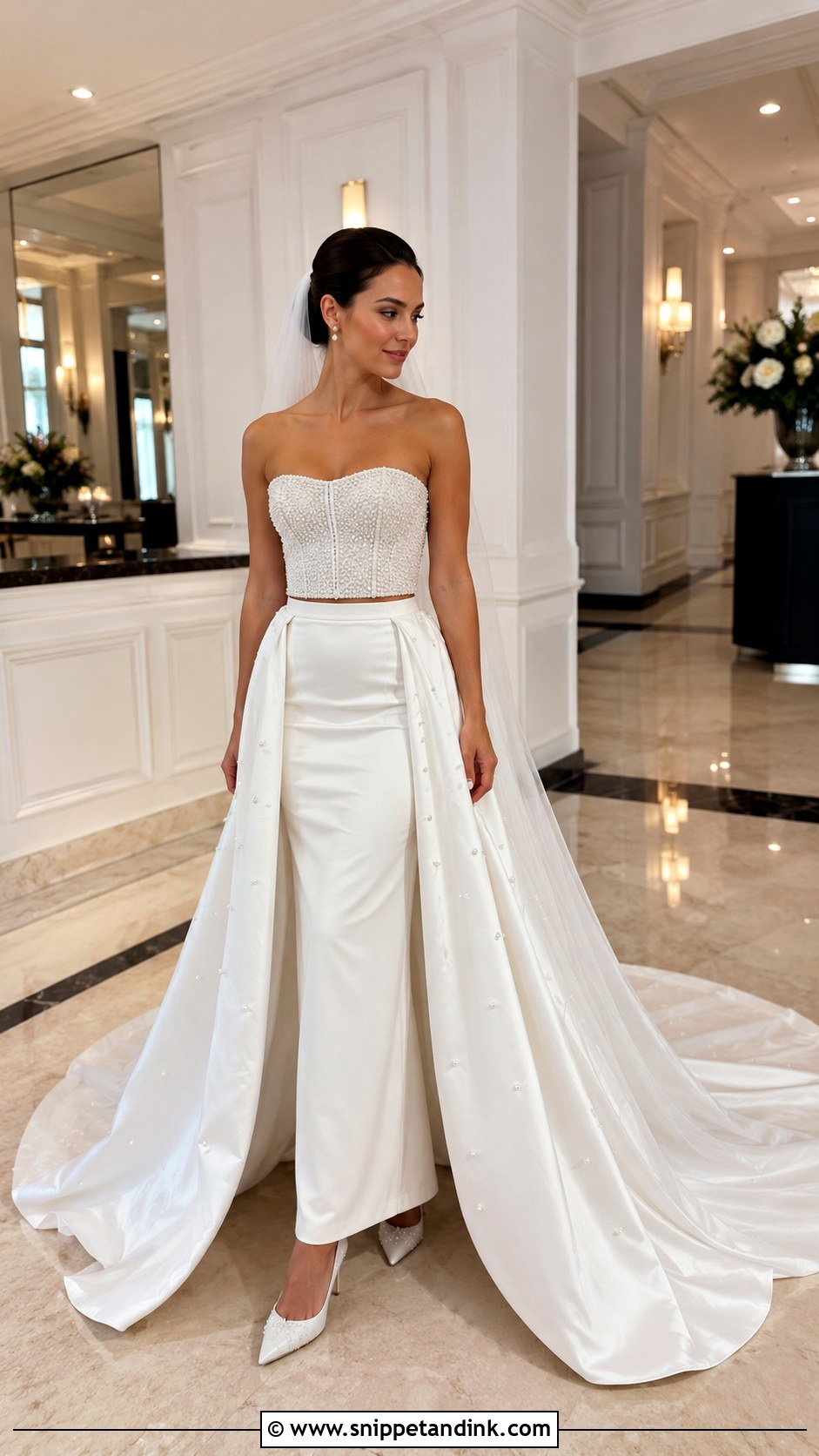 Pearl Detachable 2 Piece Wedding Dress - Snippet and Ink - 20 Detachable 2 Piece Wedding Dress Ideas