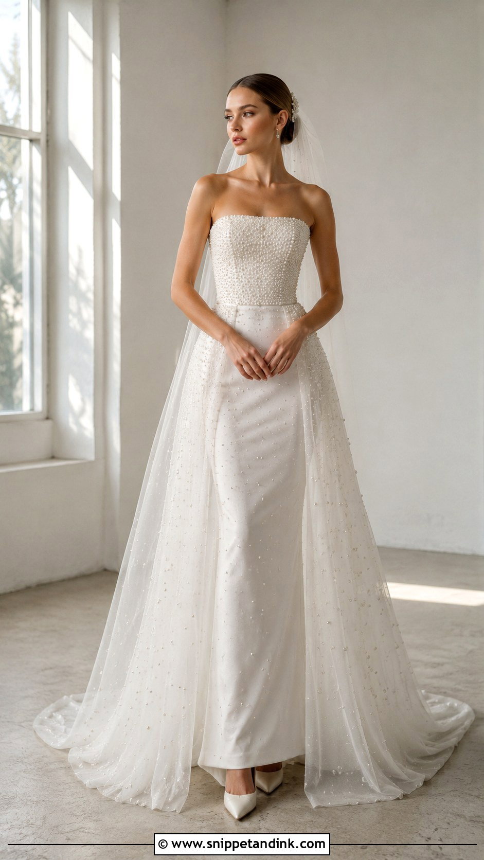 Pearl Detachable Skirt Wedding Dress - Snippet and Ink - 20 Detachable Skirt Wedding Dresses