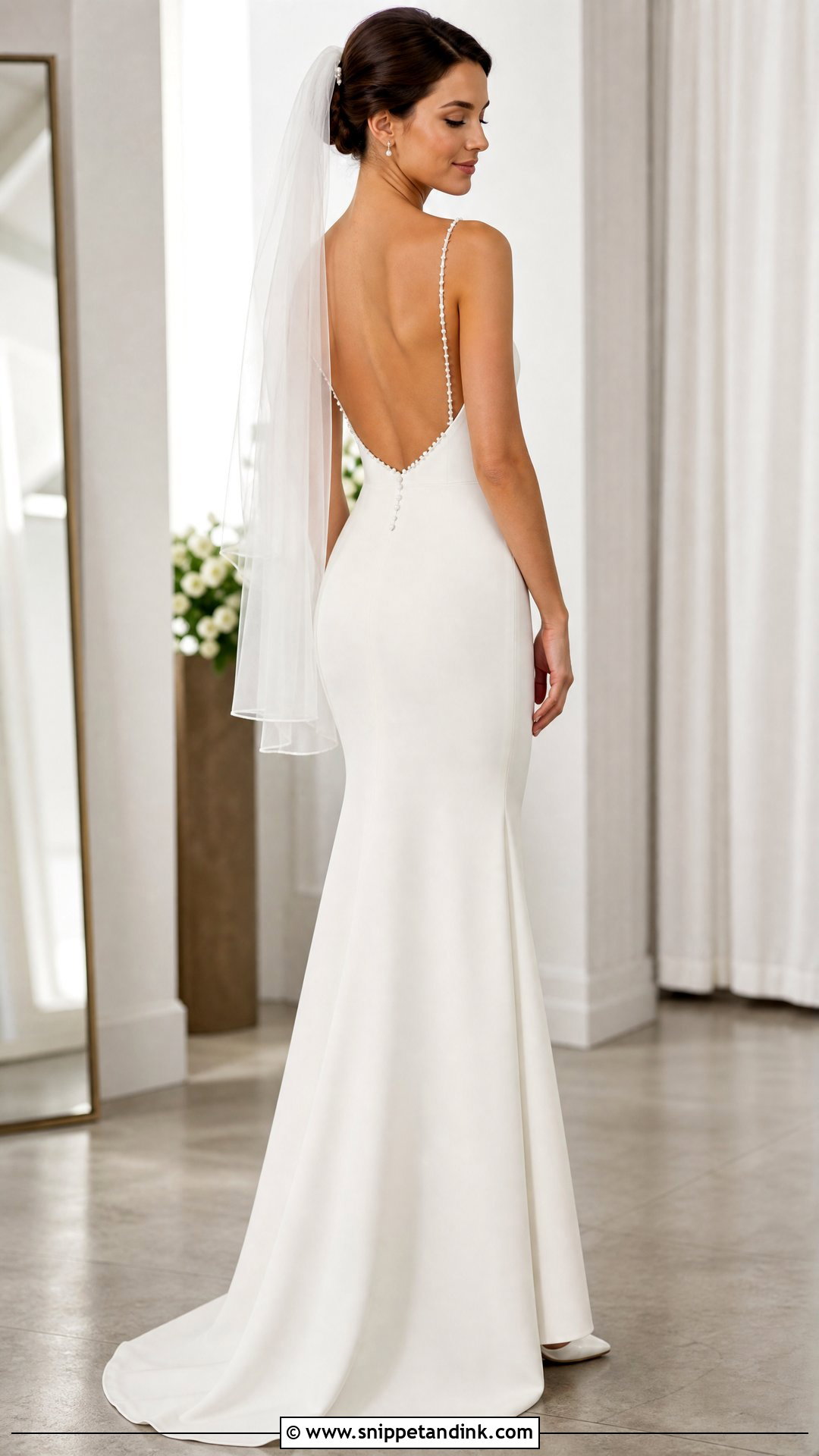 Pearl Detail Silk Bridal Dress - Snippet and Ink - 20 Silk Bride Dress Ideas