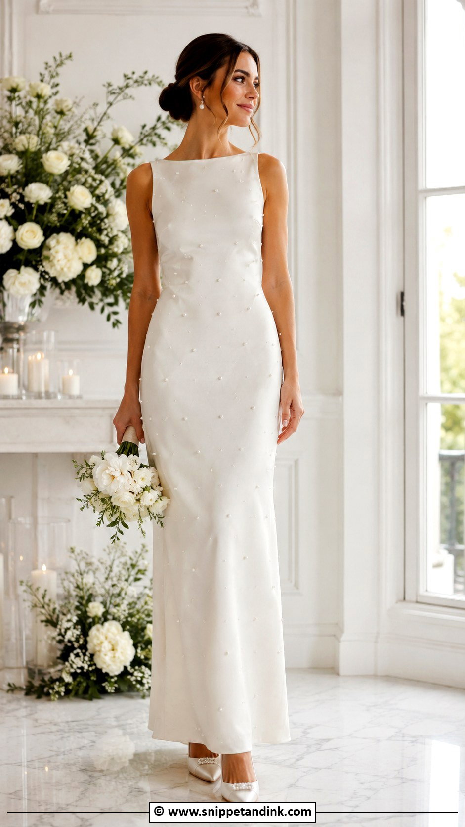 Pearl Detail Wedding Dress - Snippet and Ink - 30 Alternative Wedding Dress Ideas