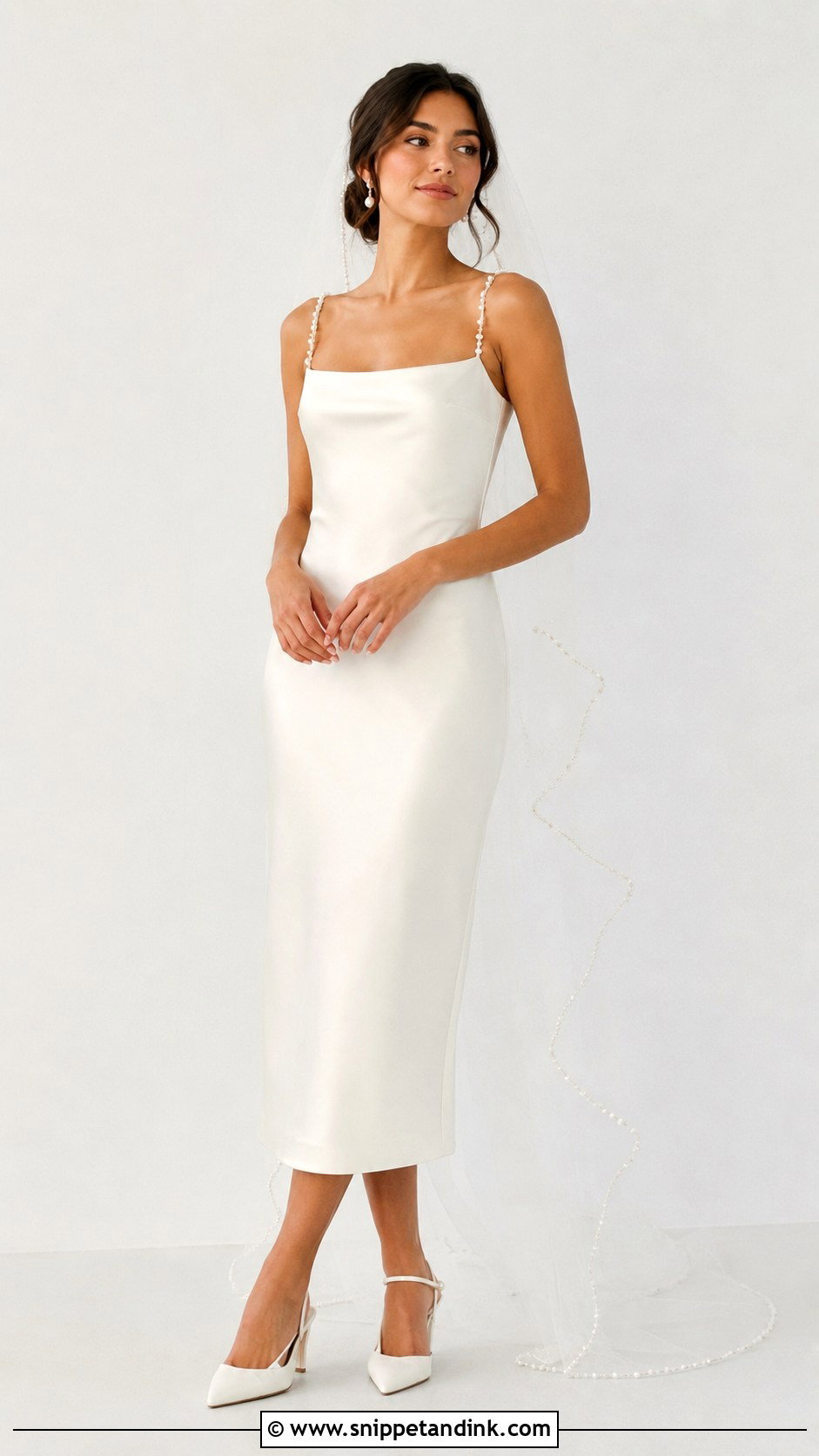 Pearl Detail Wedding Dress - Snippet and Ink - 25 Intimate Wedding Dress Ideas