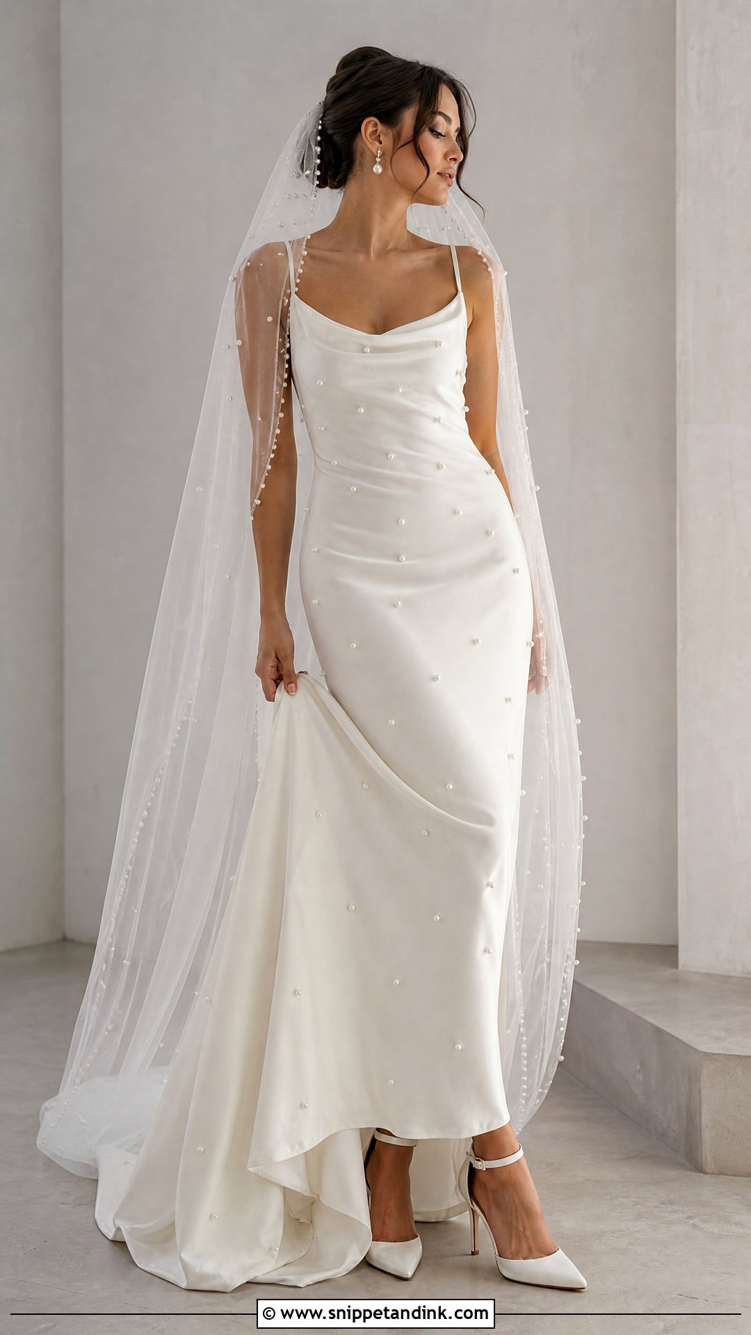 Pearl Detail Wedding Dress - Snippet and Ink - 25 Sophisticated Wedding Dress Ideas