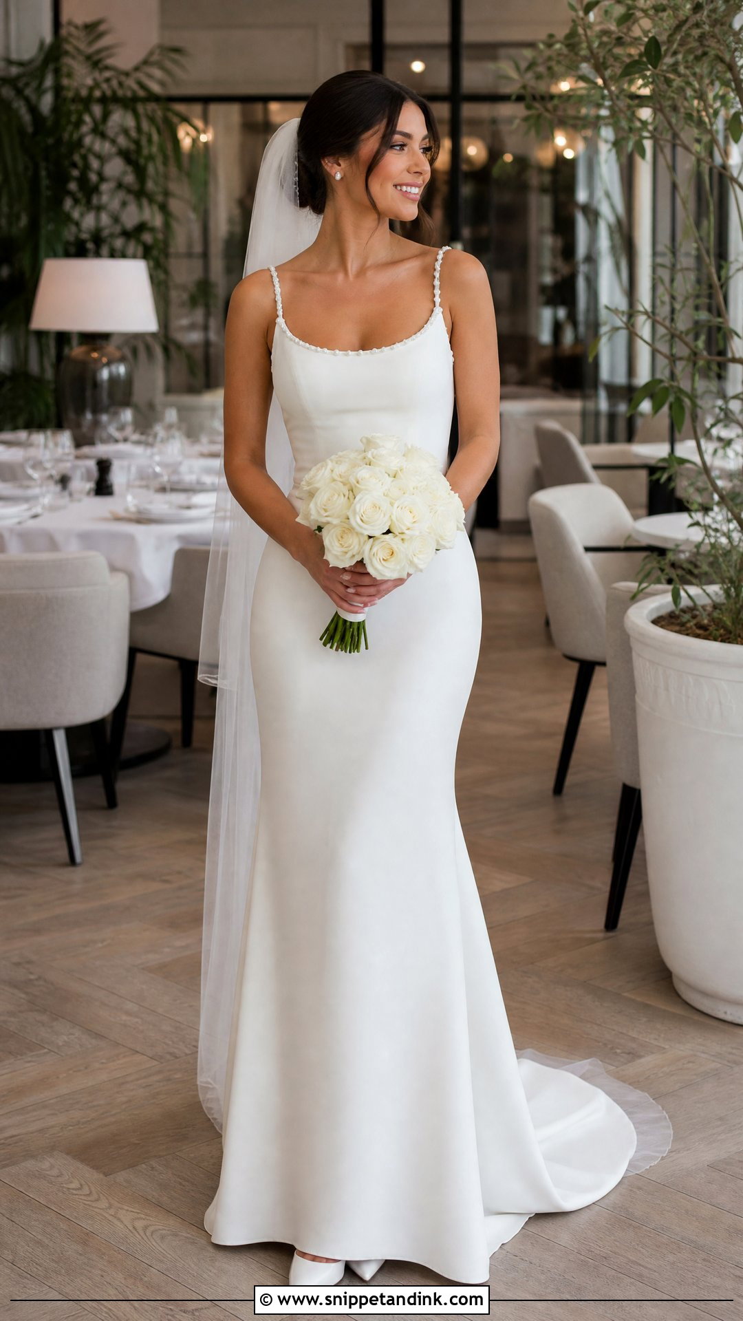 Pearl Detail Wedding Dress - Snippet and Ink - 20 Romantic Simple Elegant Wedding Dress Ideas