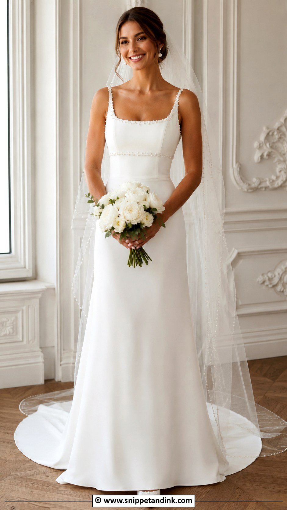 Pearl Detail Wedding Dress - Snippet and Ink - 30 Wedding Dress Inspiration Ideas