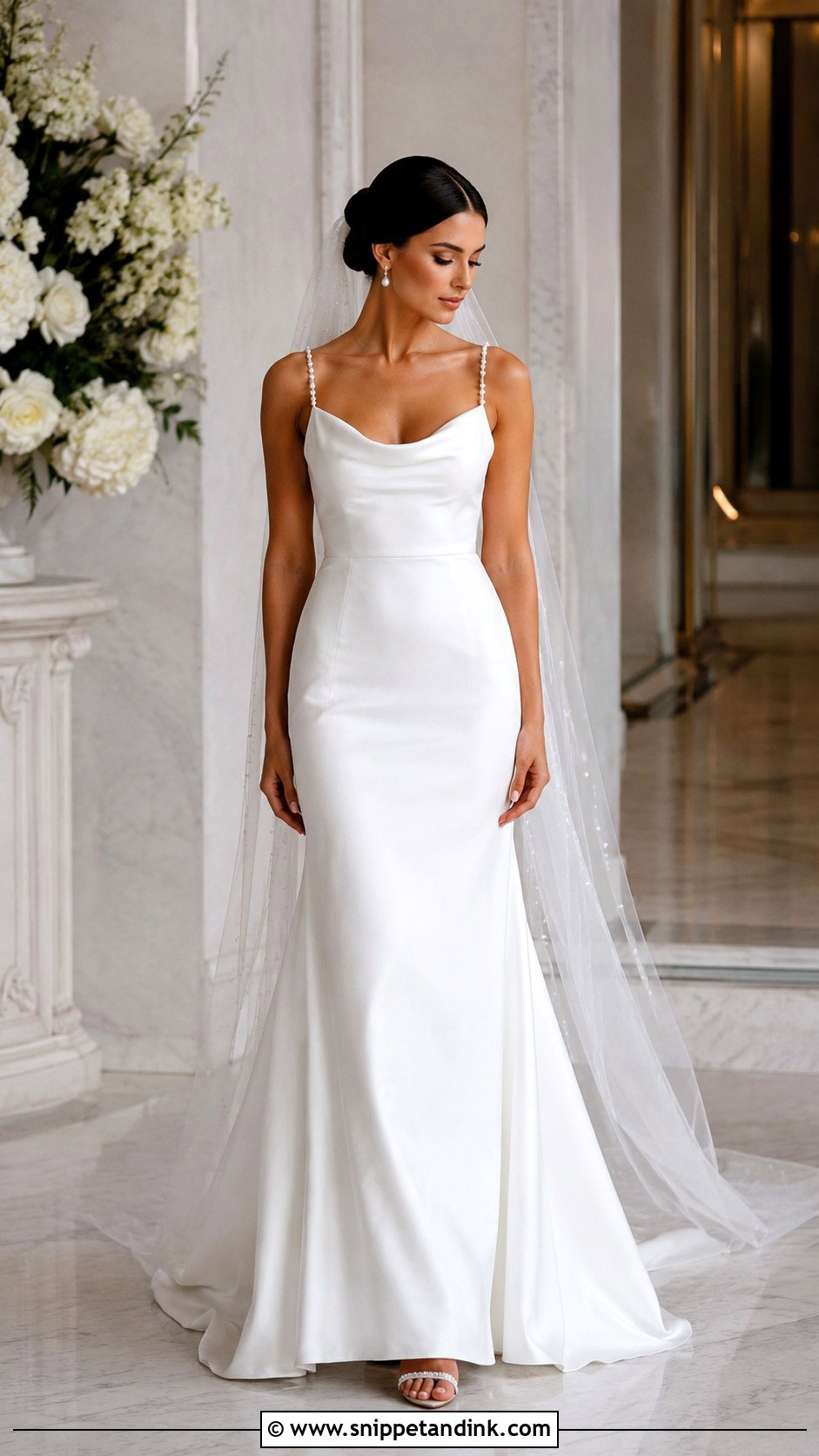 Pearl Detail Wedding Dress - Snippet and Ink - 25 Classic Timeless Wedding Dress Ideas