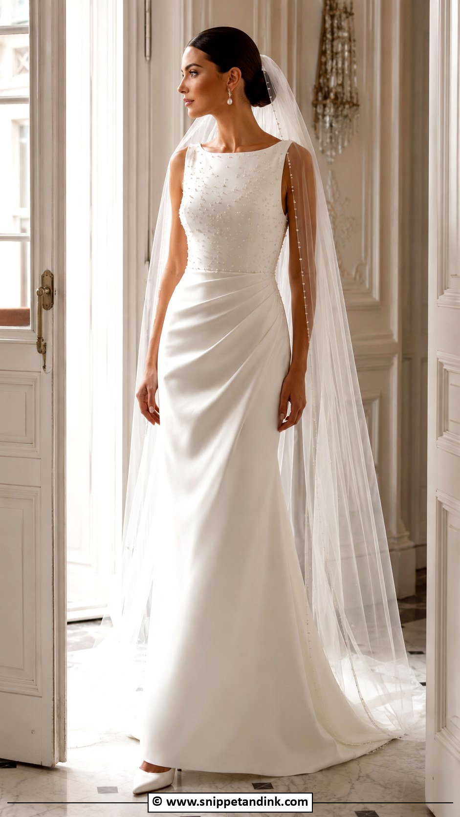 Pearl Detail Wedding Dress - Snippet and Ink - 25 Classic Timeless Classy Wedding Dress Ideas